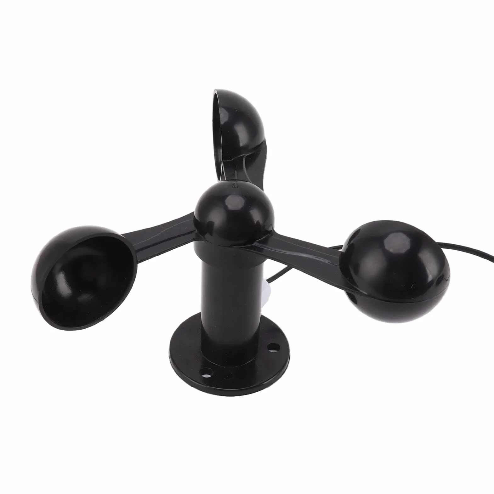 Sensor de Velocidad del Viento Anemómetro para Exteriores con Vasos de Plástico - 0-3,8 V para Estaciones Meteorológicas, Medición Precisa del Viento, Ideal para Aplicaciones