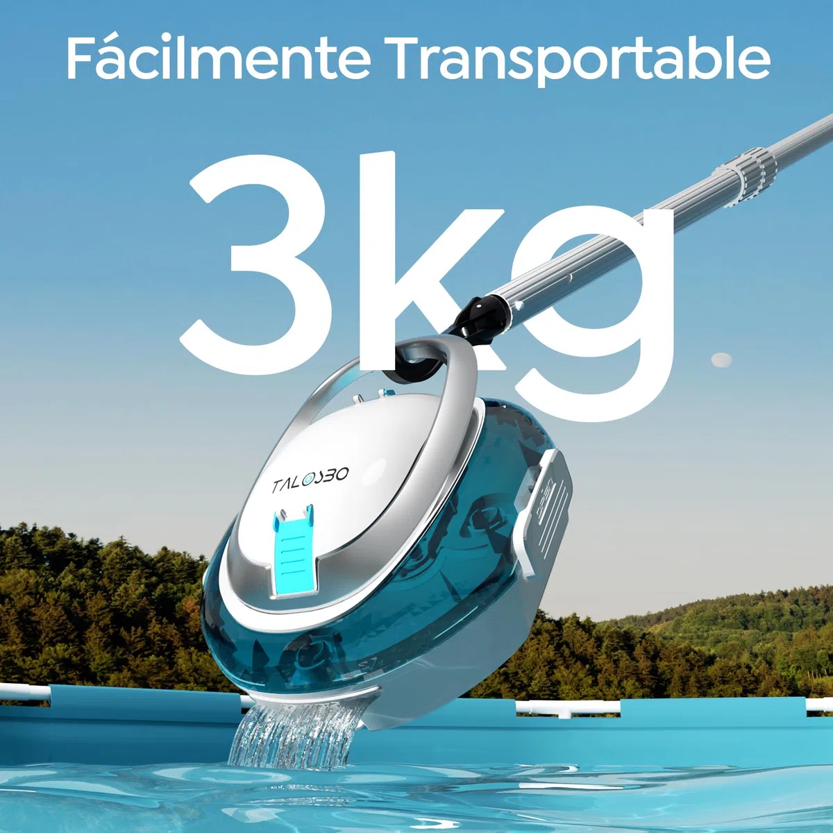 S2 Robot Piscina,Doble Filtración,Robot Limpiafondos Piscina Sin Cable,Doble Motor,90 Minutos de Limpieza,Carga en 2.5h