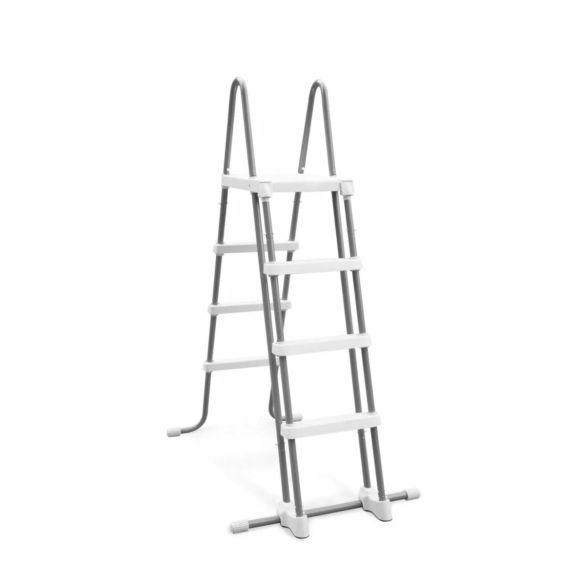 Intex 28076 Escalera de 48 pulgadas con peldaños extraíbles, 1 tamaño, gris, L