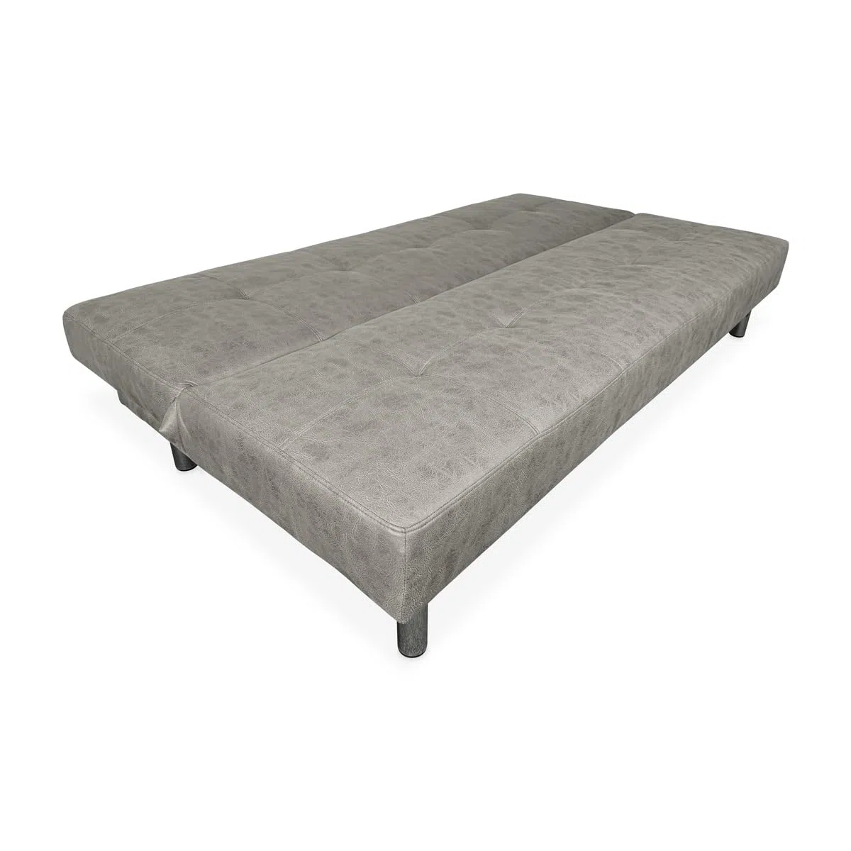 amuéblate Online - Sofá Cama Clic Clac Tipo Libro de 3 Plazas Modelo Voley, Diseño Moderno, Práctico y Funcional, Acabado en Gris