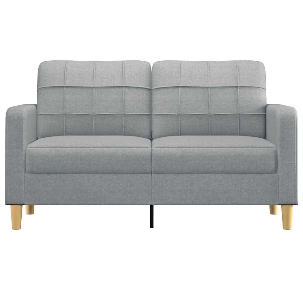 vidaXL Sofá de 2 plazas de Tela Gris Claro 140 cm, sofá, sofá tapizado, sofá de 2 Personas, sofás, sofá de salón, sofá de Dos Personas, sofá de Tela