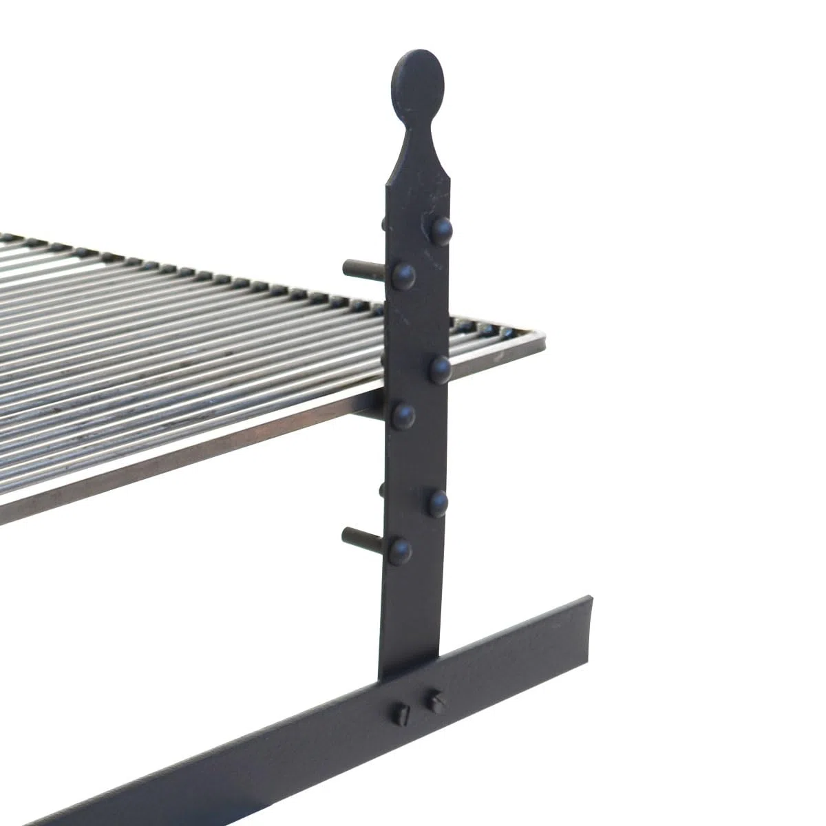 CRUCCOLINI - Rejilla Ajustable en Altura 3 Alturas CM 75 - Barbacoa con Asas de Madera - Carbón - Negro