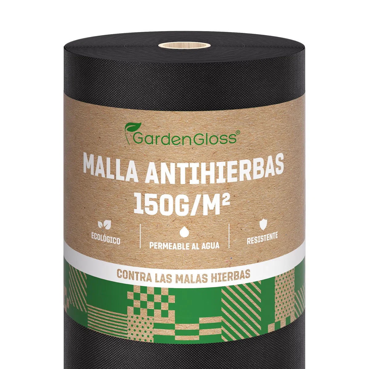 GardenGloss 50m² Premium Tela Antihierba contra Las Malas Hierbas - 150g/m² Extra Fuerte - Mallas Antihierba Resistente al Desgaste 50g/m² - Alta estabilización UV (50m x 1m, 1 Rollo)