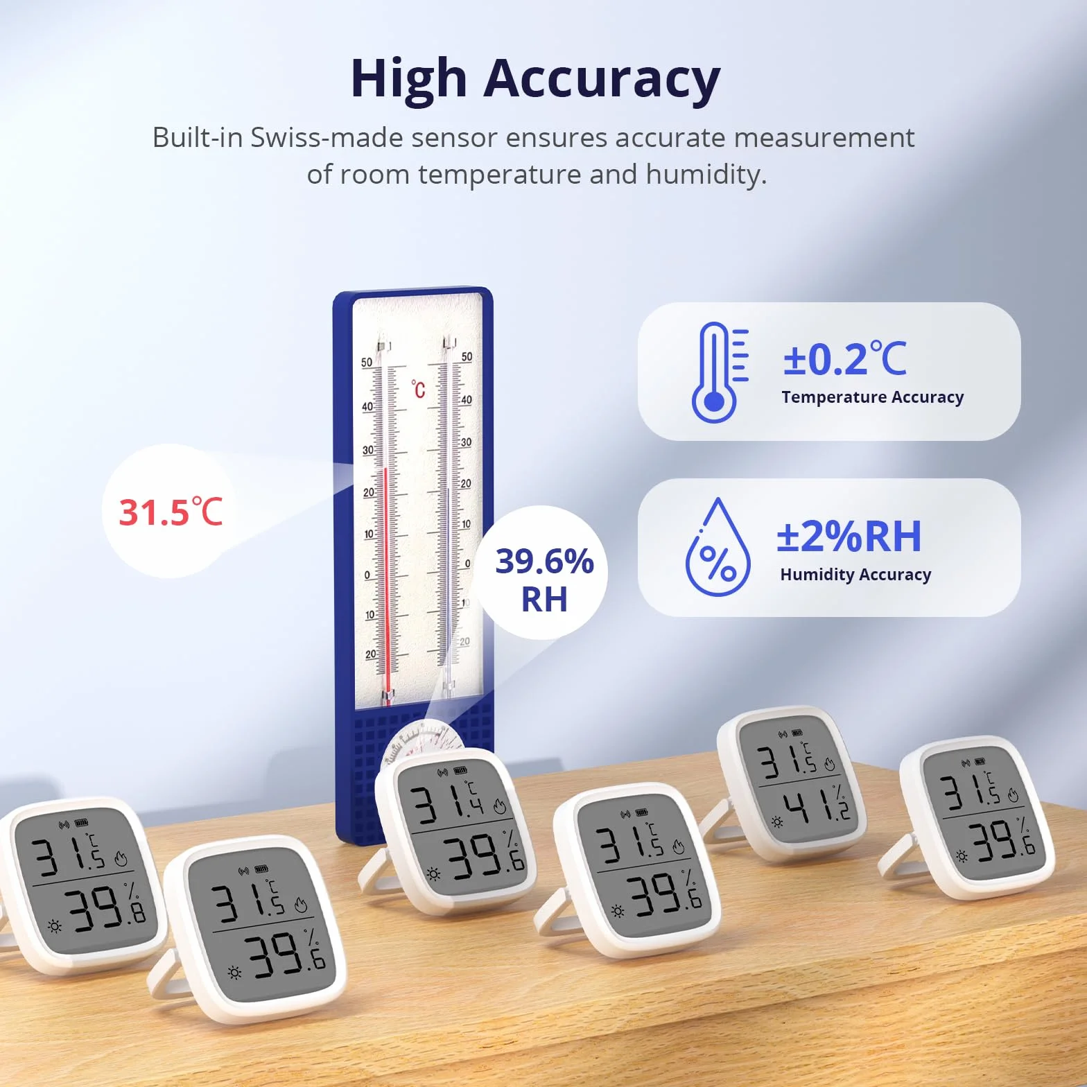 SONOFF SNZB-02D Zigbee Sensor de temperatura y humedad, pantalla LCD, requiere concentrador Zigbee, compatible con Alexa, Google Home, Home Assistant, 4 unidades