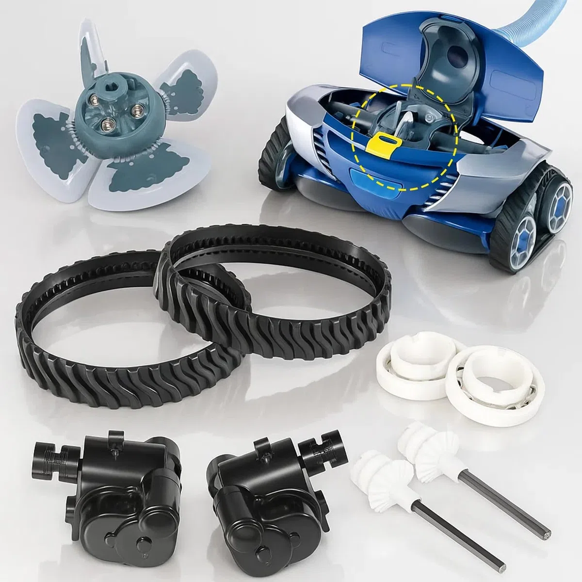 Kit de mantenimiento completo R0796200 para limpiador de piscinas Zodiac Baracuda MX8, MX6, MX8 EL y MX6EL (repuestos) compatible con R0524900, R0526100, R0527000, R0525100, R0524700 y R052488