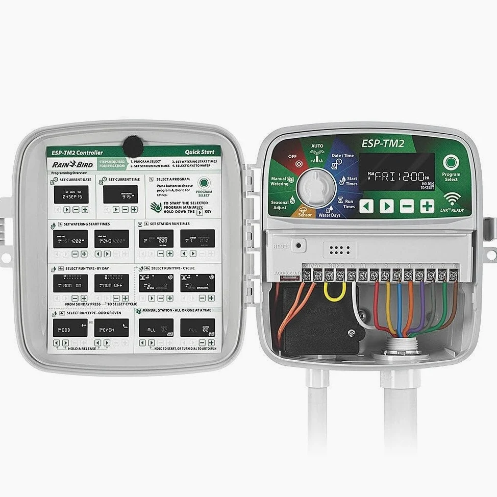 Rain Bird ESP-TM2 - Controlador de riego de 4 estaciones, color negro