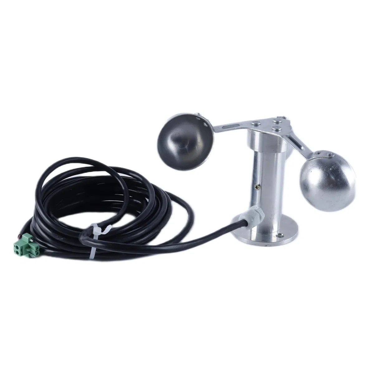 Anemómetro de 3 tazas de aleación de aluminio con sensor de velocidad del viento de 0 a 3,8 V para monitoreo meteorológico.