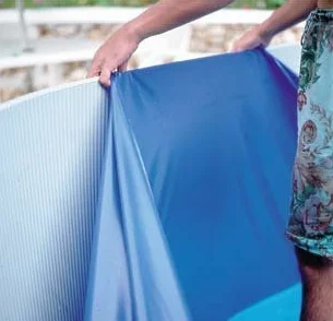 Gre SP738F Liner para Piscina Ovalada Elevada, Sistema Overlap, Azul, Medidas 730 X 375 X 130 cm