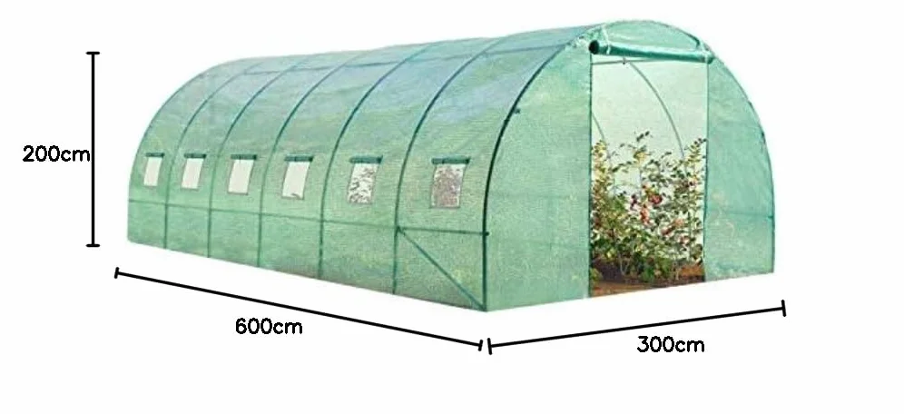 Probache – Lona de repuesto 130 GR/m² para invernadero túnel 18 m² verde CRIMÉ