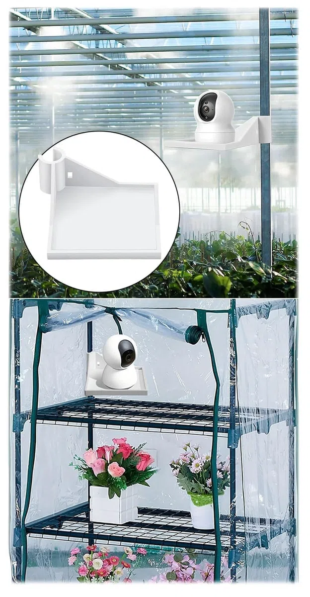 4 piezas Estantes montados en la pared, Accesorio de Tienda de Cultivo, Blanco Estante Esquinero para Cámara, kit de tienda de cultivo de esquina, accesorios de carpa de cultivo para colocar la cámara