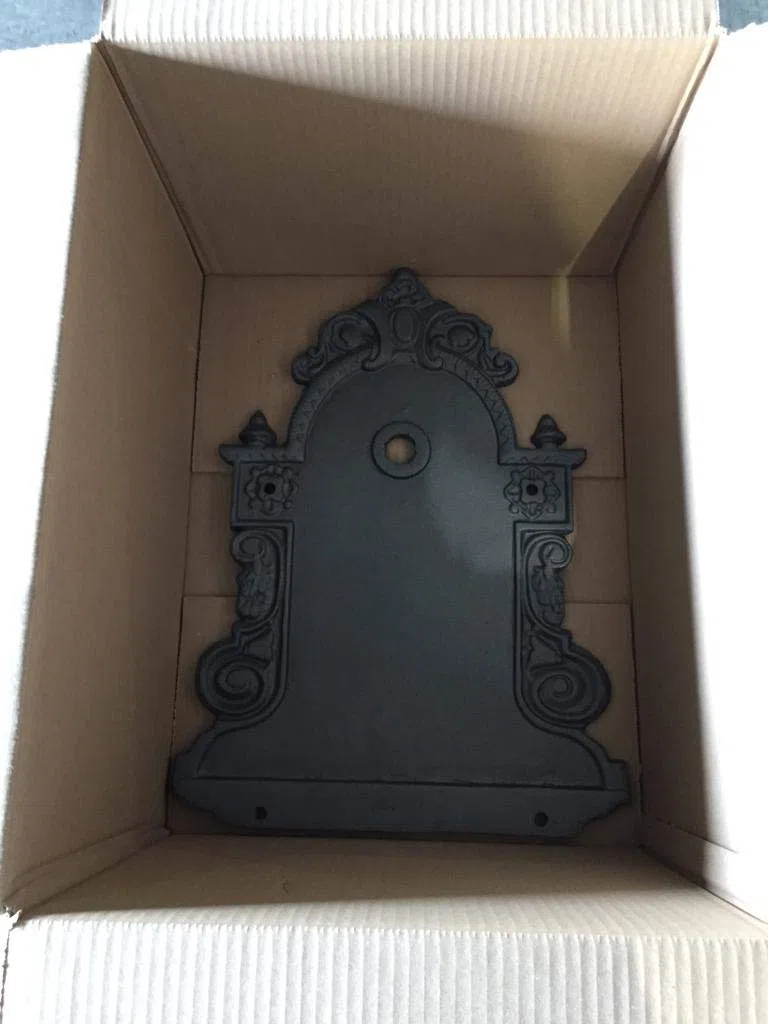 LUNAWAY - Fuente de hierro fundido para pared de jardín con grifo 46 x 26 x 80,5 h
