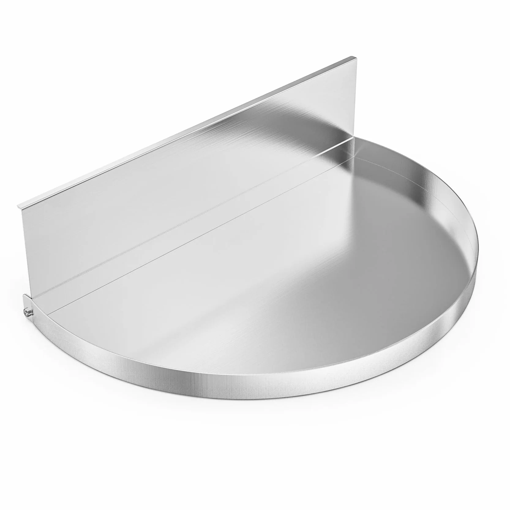 onlyfire Bandeja Recogegotas Semicircular con Separador de Carbón Extraíble para Parrilla de Carbón Weber 57 cm Kettle, Bandeja Recogegrasa de Acero Inoxidable, Calor Indirecto