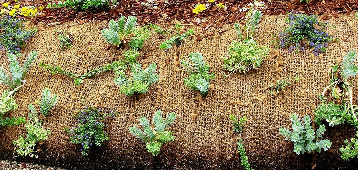 Estera de Coco para terraplén de 23 m, Revestimiento de Estanque de 1 m de Ancho, Estera de Coco de 750 gr./m²
