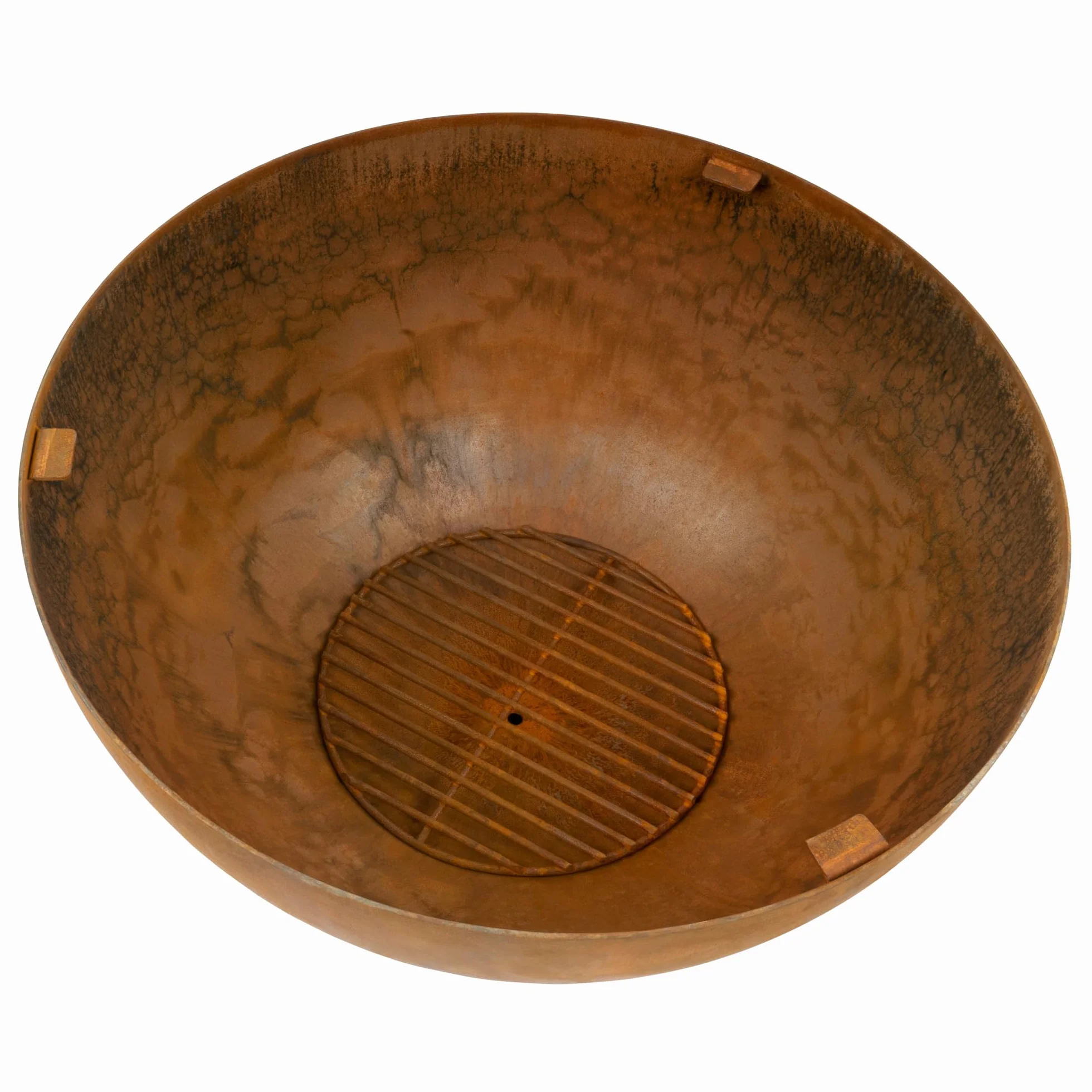 BBQ-Toro Brasero con parrilla de 60 cm de diámetro | aspecto oxidado | brasero para exteriores con placa de barbacoa, brasero para jardín, hoguera para jardín, hoguera de jardín, cuenco de fuego