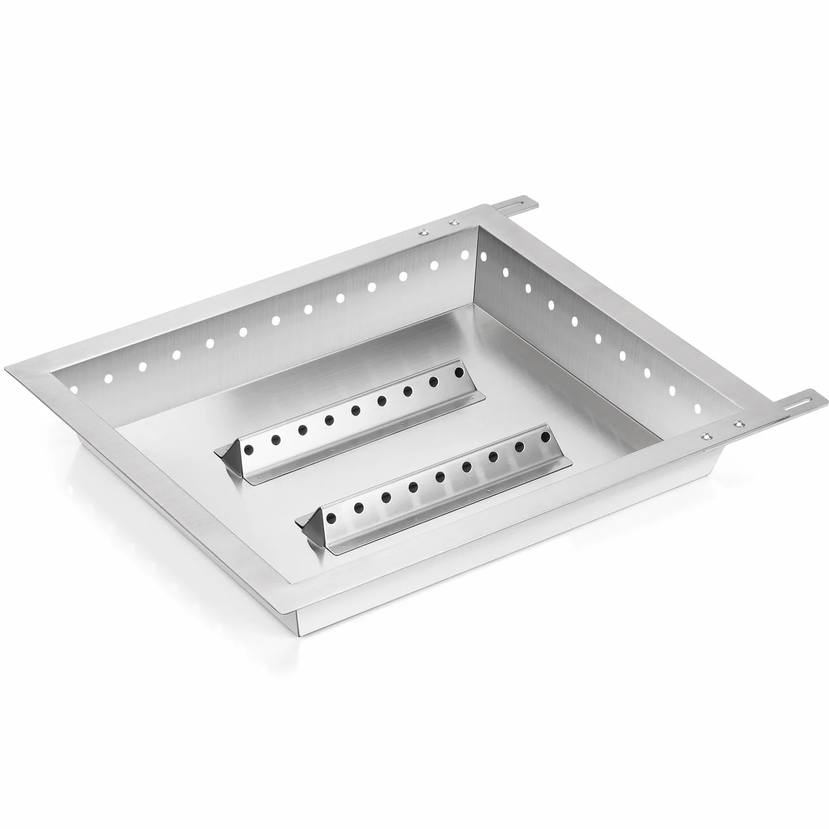 onlyfire Bandeja de Carbón de Acero Inoxidable, Barbacoa Cesta de Carbón para Barbacoa de Gas Weber, Longitud Ajustable de 44,5 a 48 cm, Bandeja de Carbón para Spirit ll 210, Spirit ll E-310