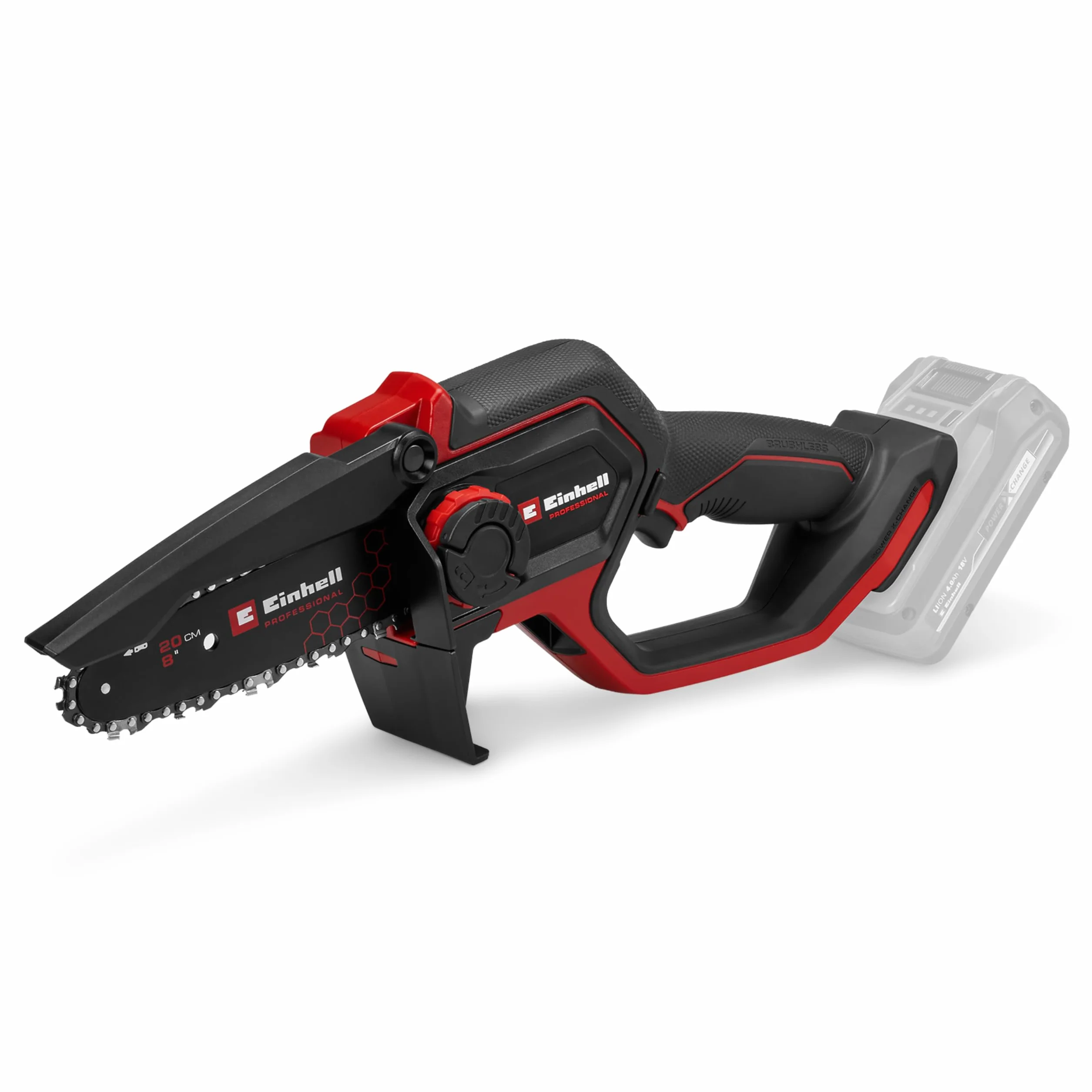 Einhell Professional motosierra de ramas con batería GP-PS 18/20 Li BL-Solo Power X-Change (18V, longitud de corte 15cm, brushless, velocidad de cadena 8m/s, lubricación de cadena autom., sin batería)