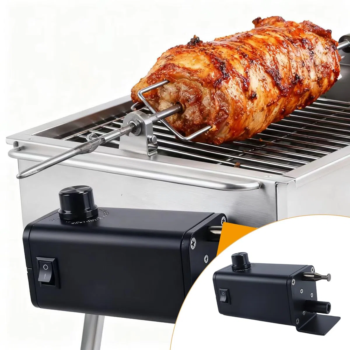 Motor Para Asador De Barbacoa, 10 W, 5 V-12 V, Portátil, Con Velocidad Ajustable Y Cable USB, Ideal Para Picnic, Camping, Fogatas Y Cocina.
