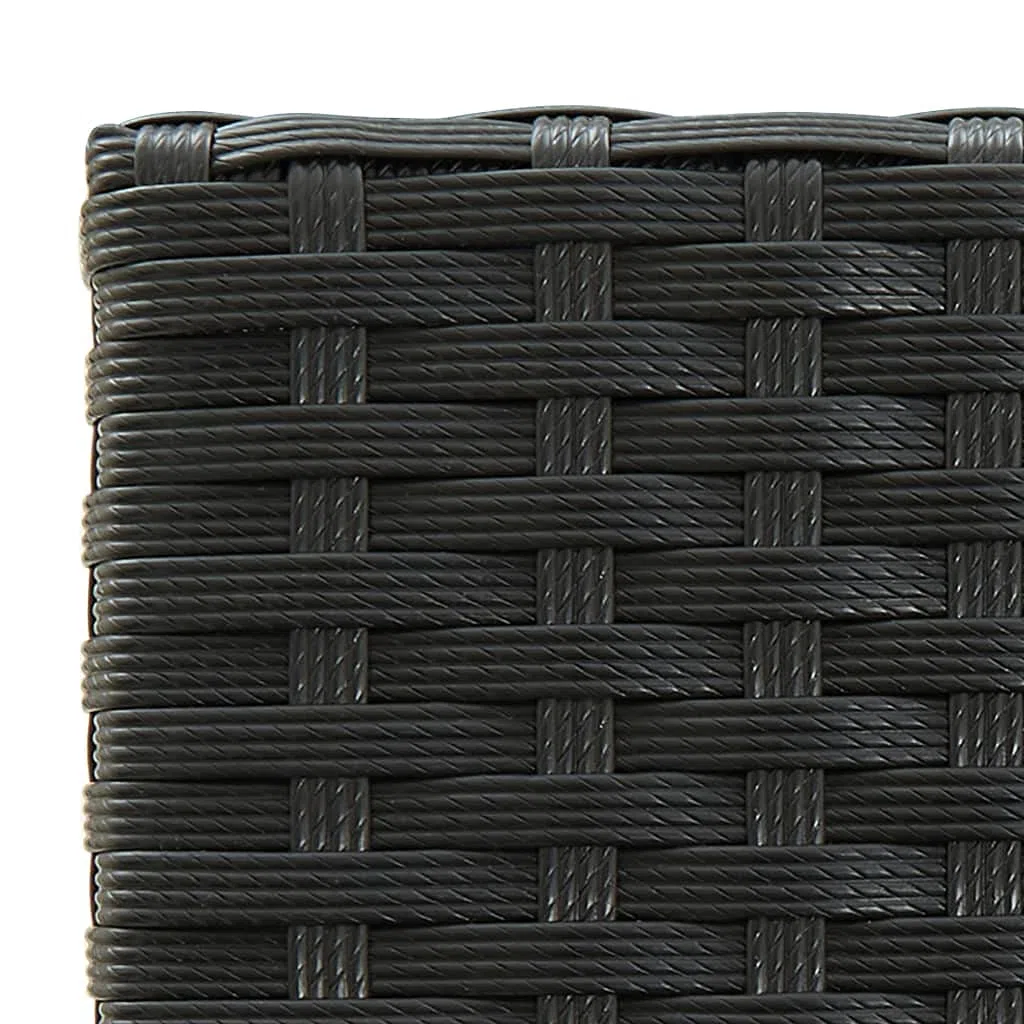 vidaXL Set de Muebles de Bar de Jardín 3 Piezas Mesa Silla Asiento Patio Terraza Balcón Barra Bistró Muebles Mobiliario Ratán Sintético Negro