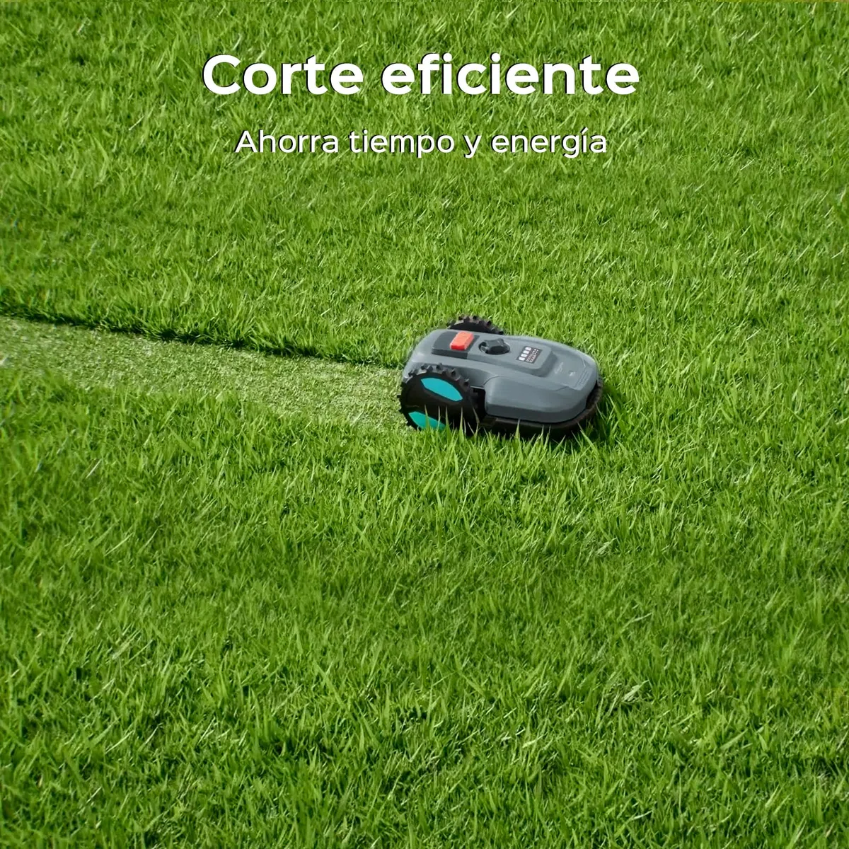 YARDCARE E400 Robot Cortacesped con Control App,hasta 400m²，Altura de Corte de 20 a 60 mm, Sensor de Lluvia, Robot Cortacésped 18 cm de Ancho de Corte,Menos de 60 dB