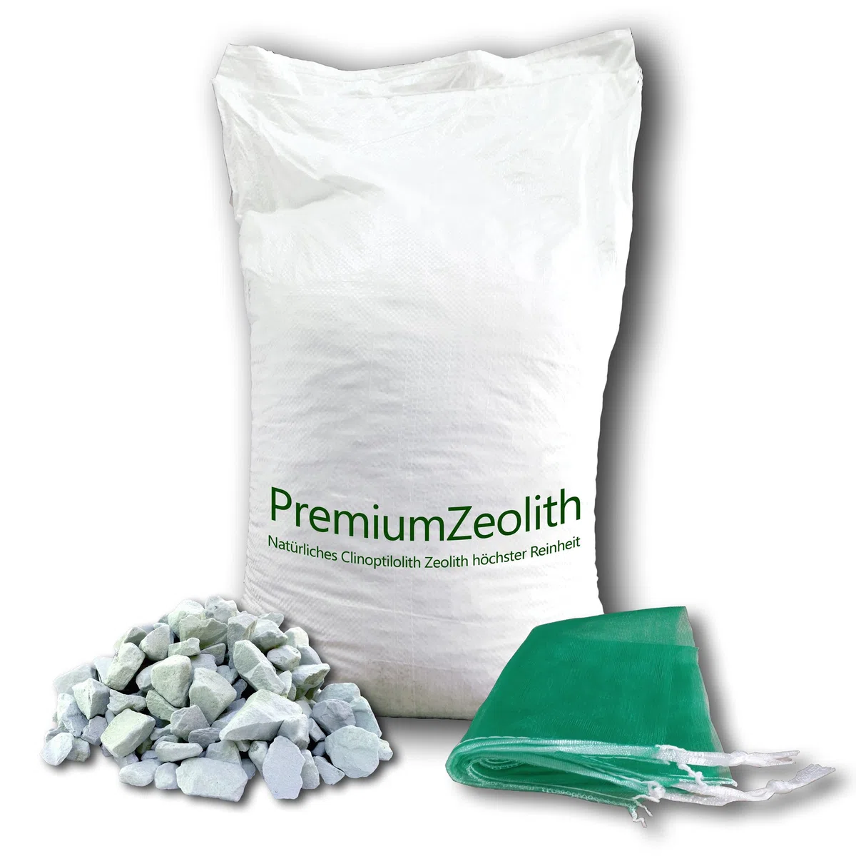 25 kg zeolitos 8 – 16 mm + 2 Bolsas de Filtro Filtro Material Filtro para Estanque Acuario Estanque Filtro Medium Filtro fosfatos Binder zeoliet celolit zelolit Zeolite baumgrün