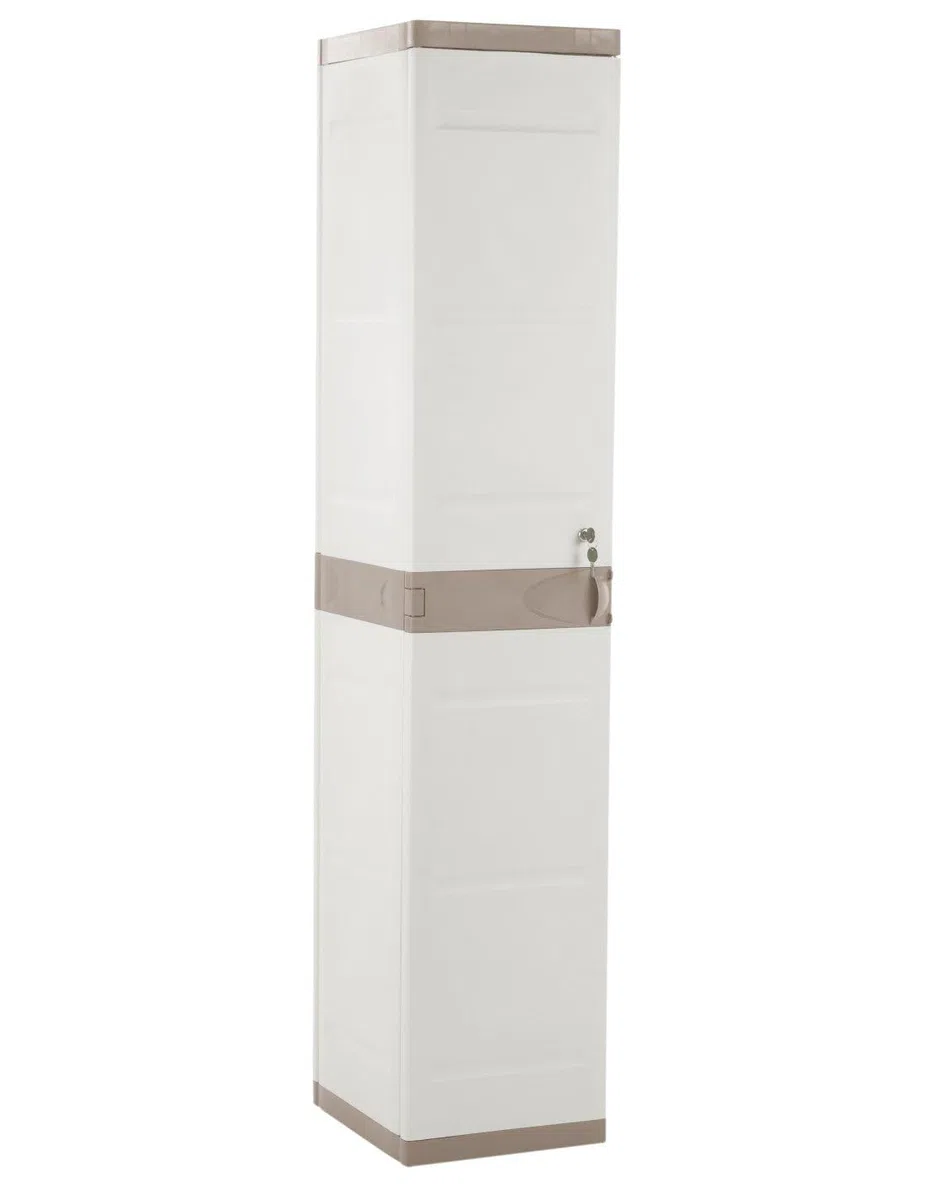 Jardin202 - Armario Taquilla de Resina | Titanium Beige | 35x44x176 cm | Mueble Modular | (Beige)