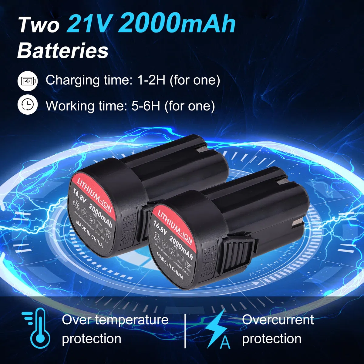 Tijeras de podar bateria - Tijeras de Podar Eléctricas Compactas y Ligeras con 2 Baterías 2000mAh con Cuchillas SK7 de Alta, Pantalla LCD, Tijeras de podar bateria para Olivos Viñedos Jardines Árboles