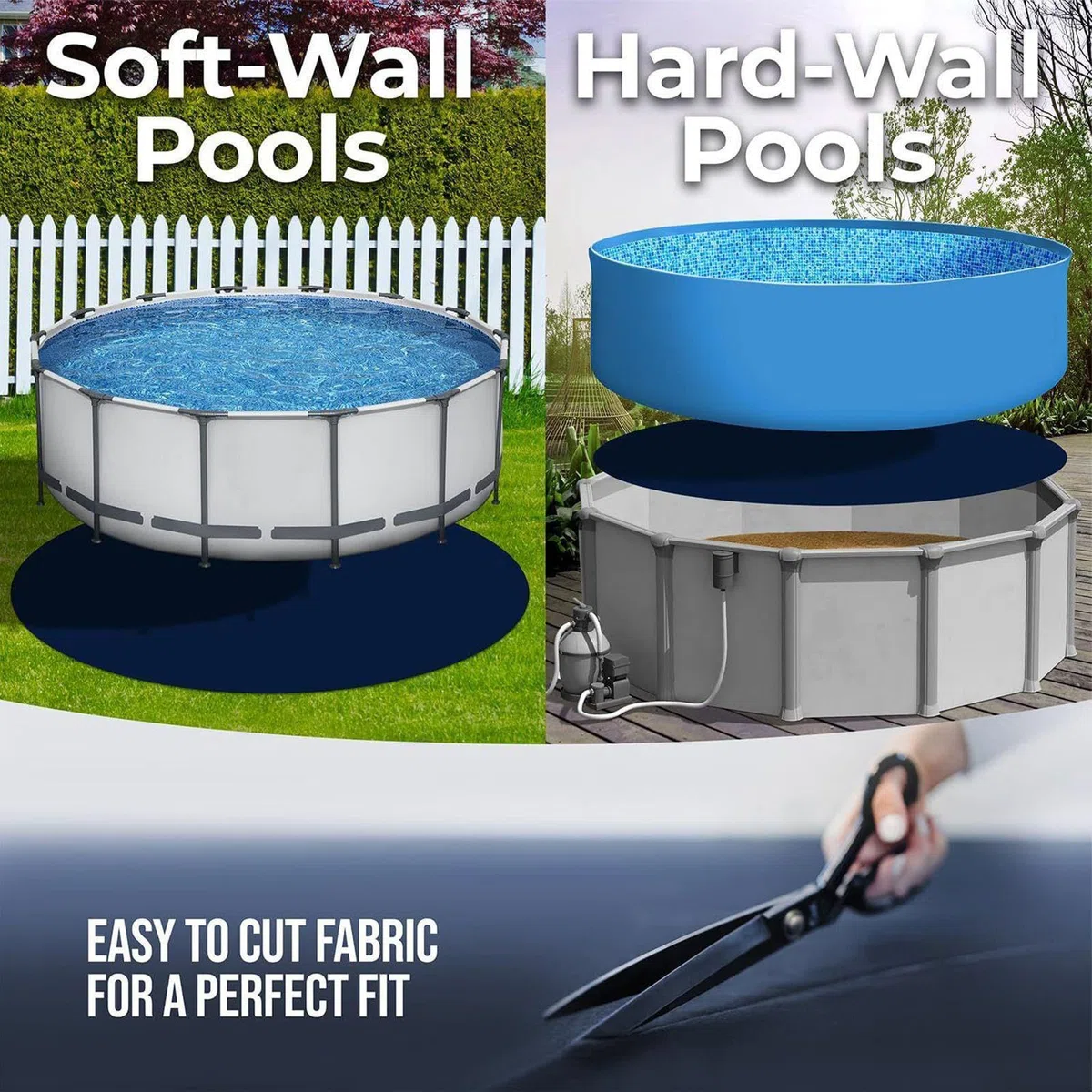 370cm Revestimiento De Piscina, Liner para Piscinas Redondas, Revestimiento para Piscinas, Tapiz Suelo Piscina para Exterior Jardín Patio Trasero Terraza Resort Villa Enterrada