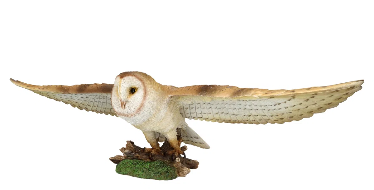 Figuren Shop GmbH HotAnt - Lechuza voladora XXL para jardín, pintada a mano, 79 cm de ancho