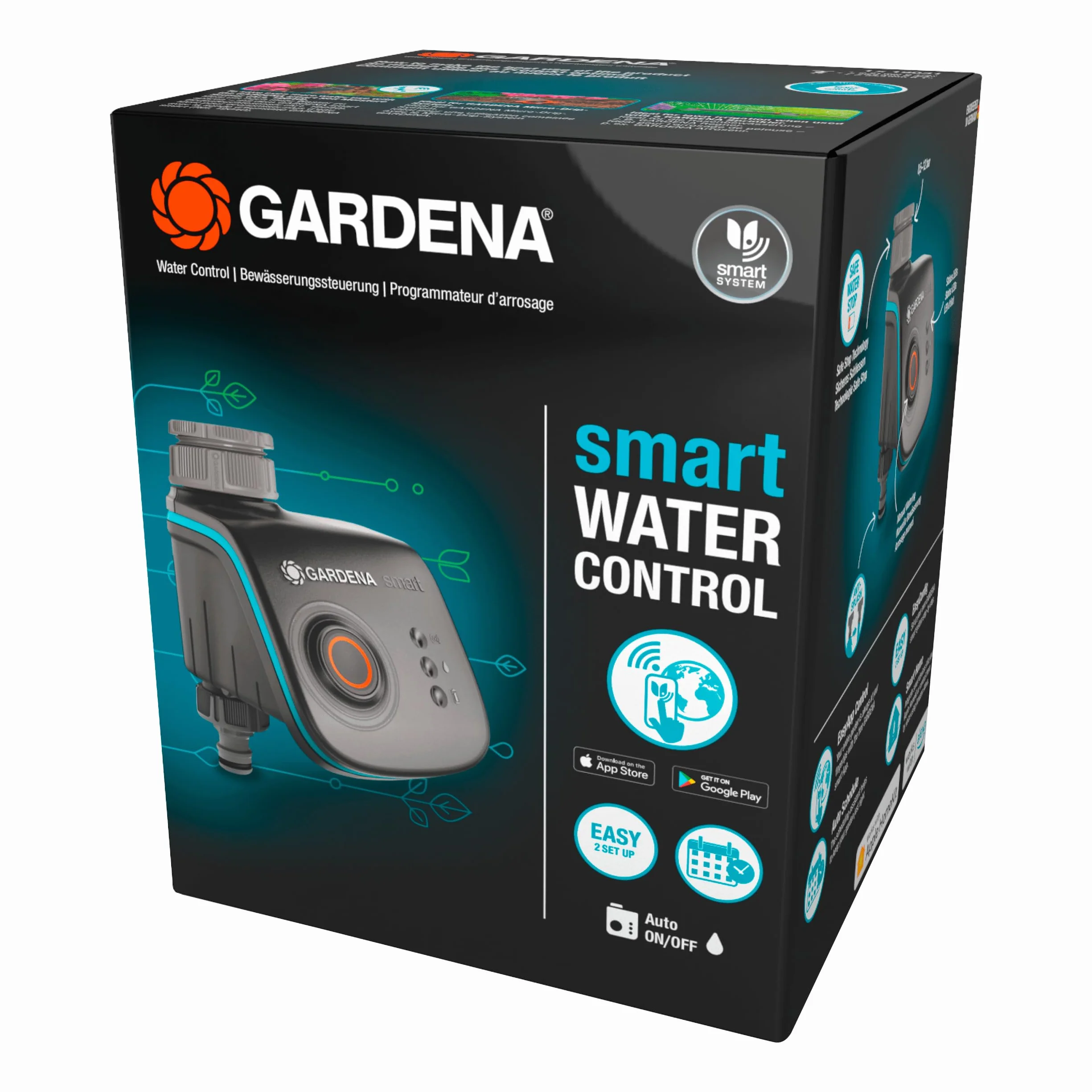 Gardena Smart - Conjunto de riego inteligentem Color Gris, 12,3 x 12,3 x 15,9 cm