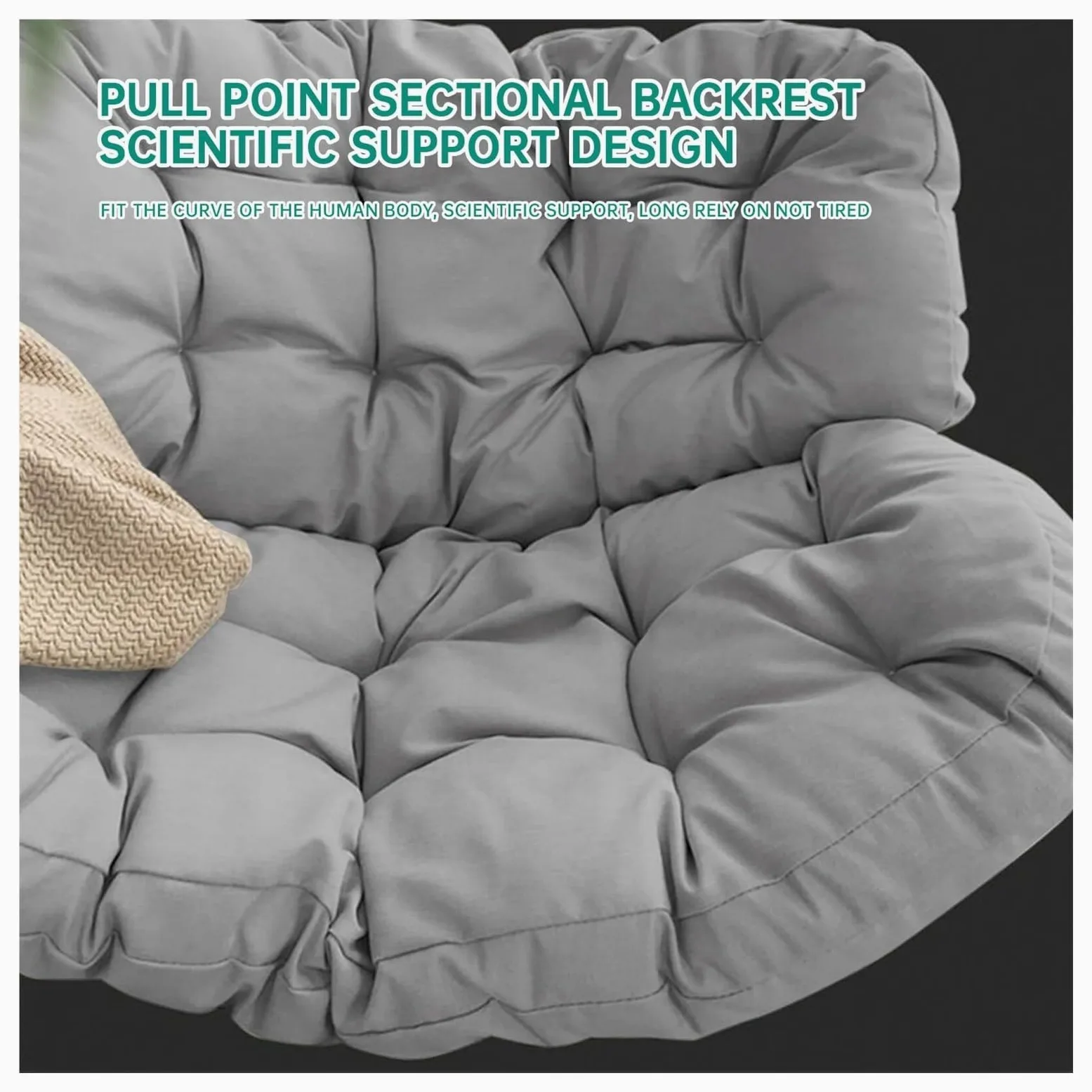 Mecedora al aire libre, mecedora de huevo de patio, silla Papasan de interior, tumbona de ratán y mimbre, silla real moderna para dormitorio, salón, porche, jardín, césped