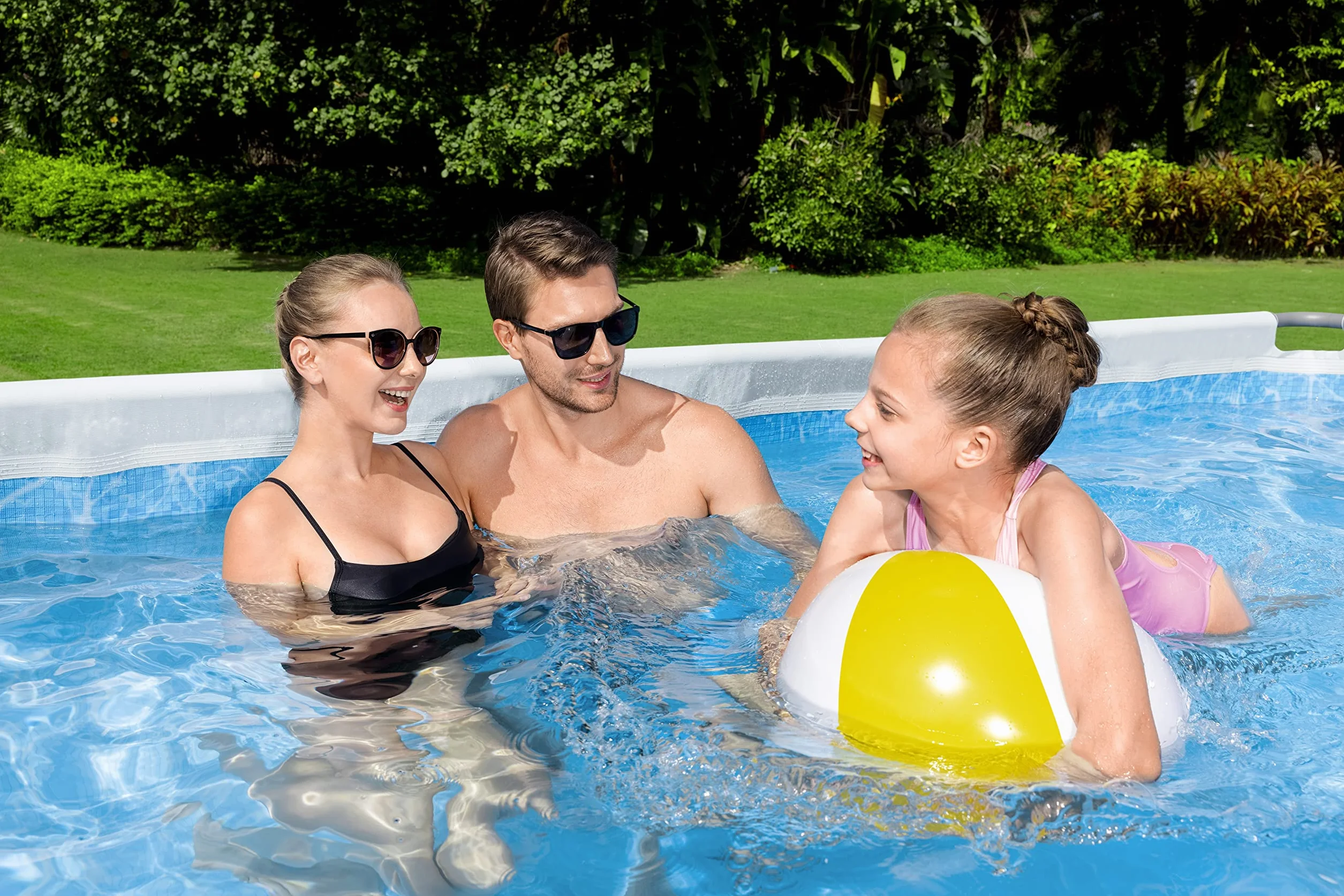 Bestway Juego de Piscina Ovalada de 14' x 8'2" x 39.5"/4.27 m x 2.50 m x 1 m