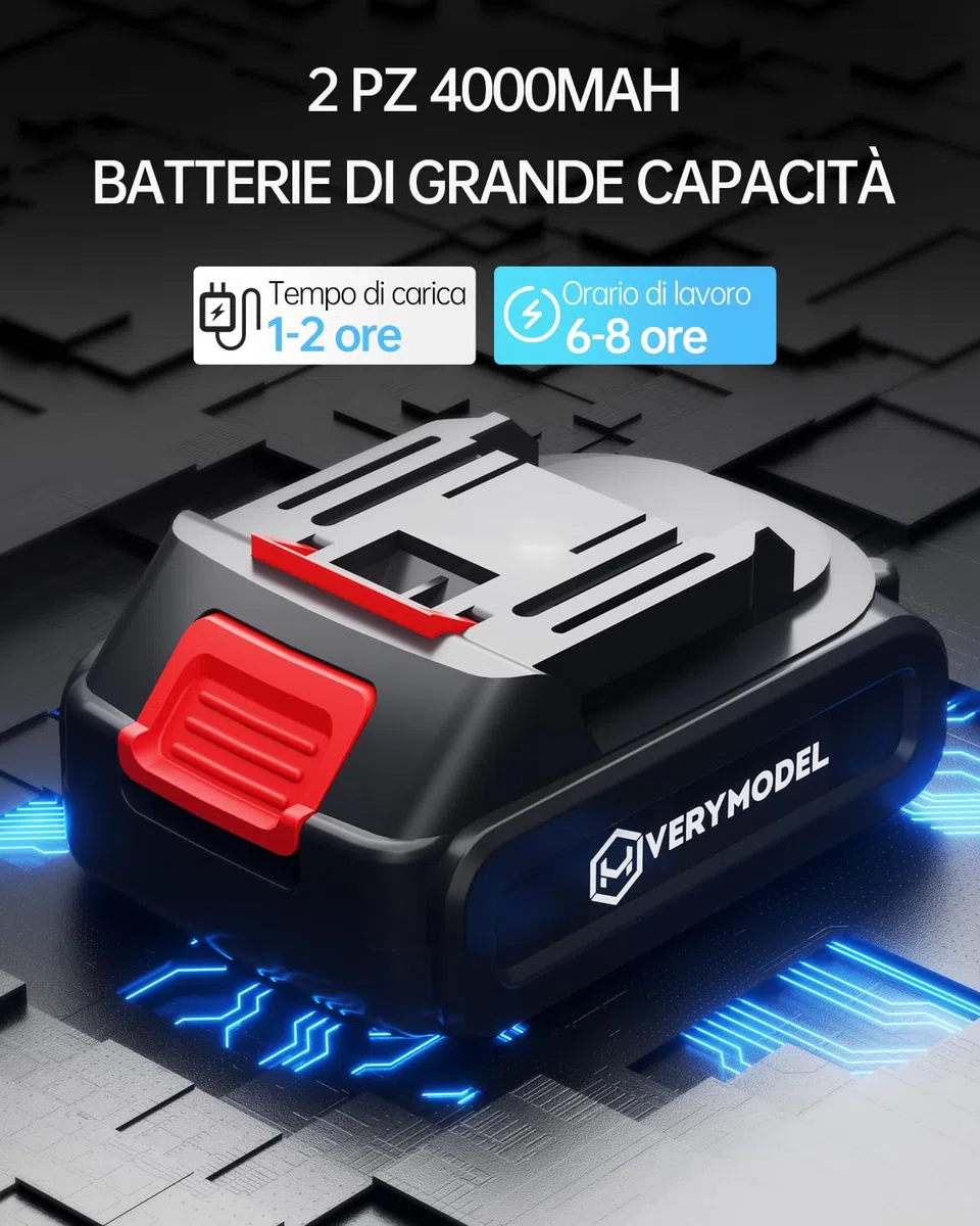 Tijeras de Podar Eléctricas con Pértiga 40mm, 2x4000mAh Tijeras de Podar Telescópico con Baterías y Motor sin Escobillas, Podadora Eléctrica con 2 Hojas para Jardinería, Árboles y Viñedos