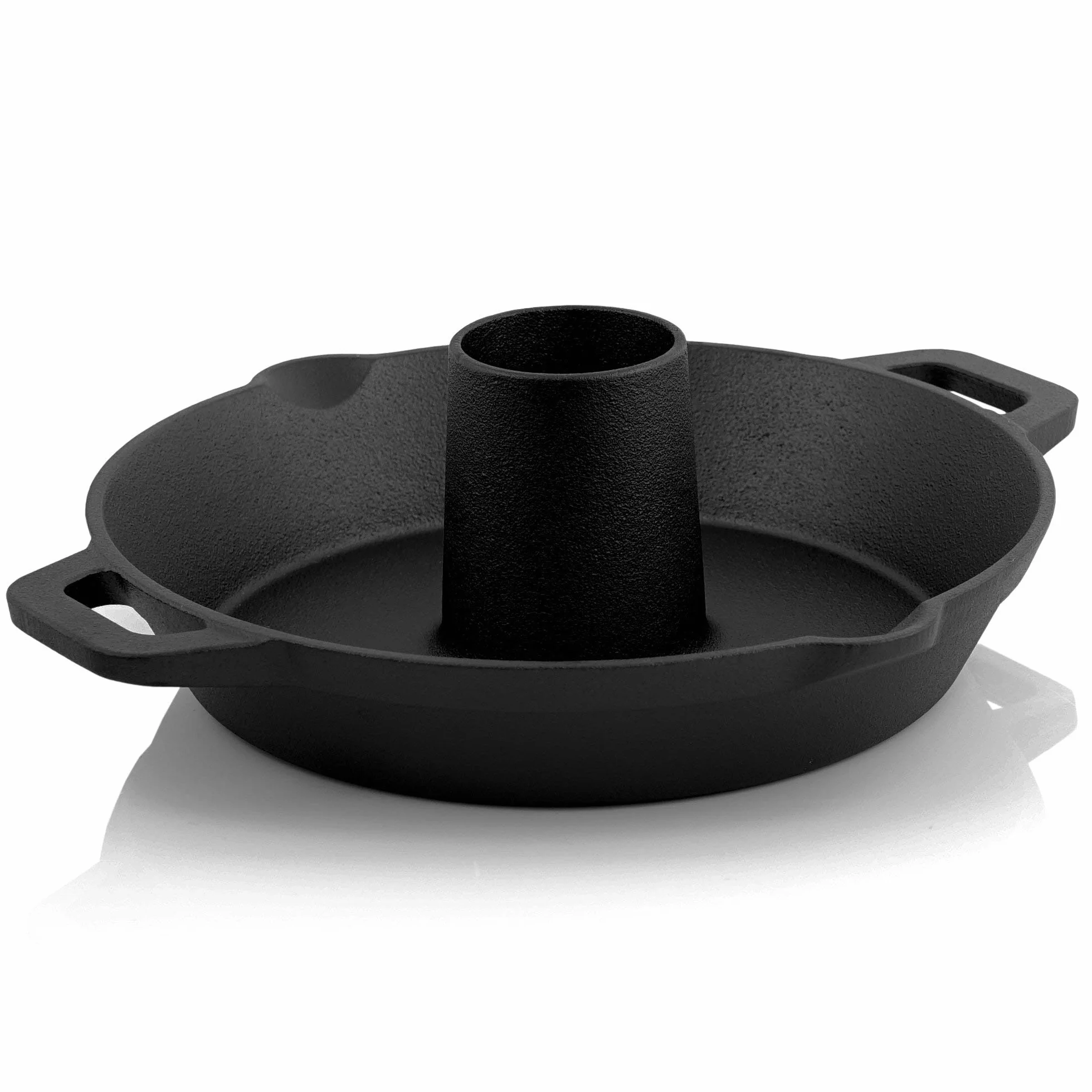 BBQ-Toro Asador de Pollos de Hierro Fundido | Ø 28 cm | Curado - pre-Seasoned | Asador de Aves para Parrilla y Horno | con Cono de Aroma y Bandeja de Goteo