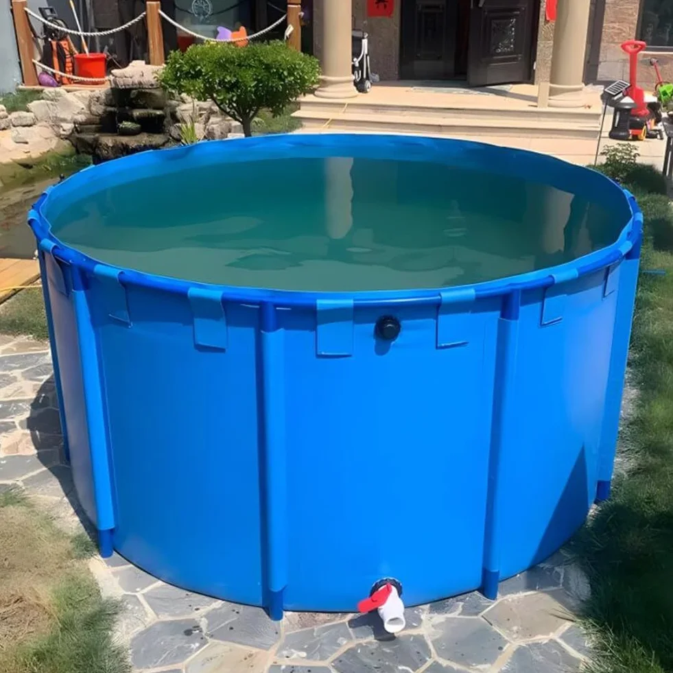 Piscina sobre el suelo con marco,Estanque de Peces de Lona Circular Engrosada,Sobre El Suelo Piscinas De Marco,Revestimiento de Estanque,Large Fish Pond Liner Gardens Piscinas Capacidad 1700L/1.5*1M