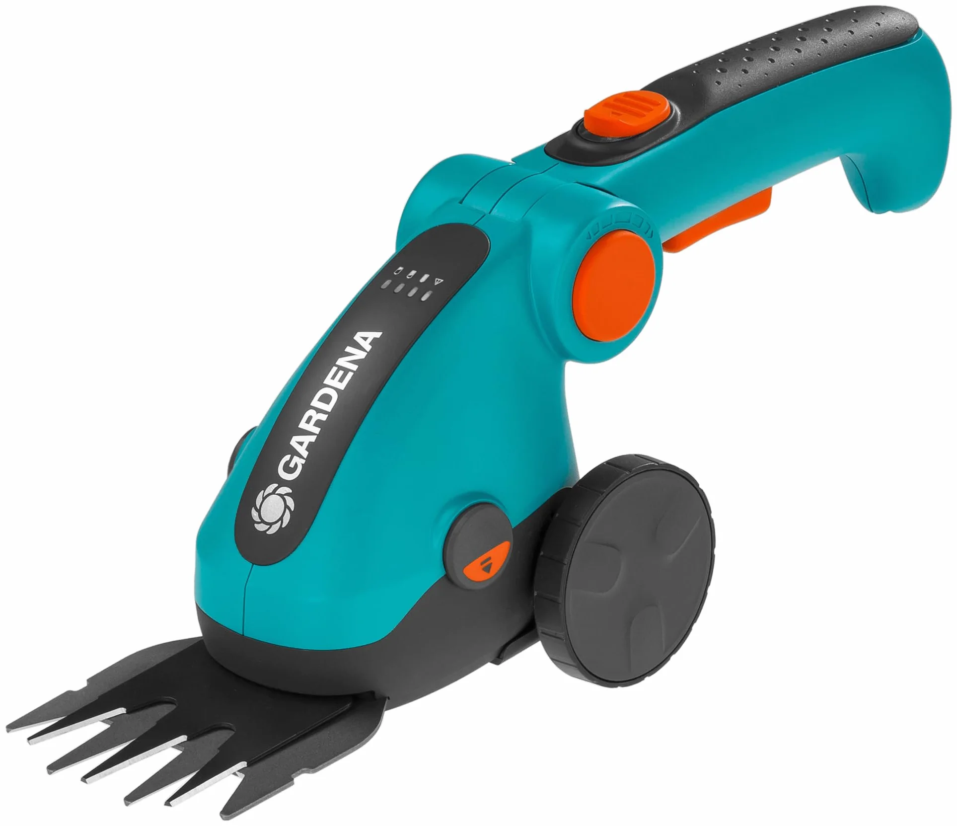 Gardena Set de Tijeras cortacésped a batería ComfortCut Li: Tijeras cortacésped, Mango telescópico con Ruedas, Mango ergonómico y Flexible con indicador de batería, Cuchillas extraíbles (9889-20)