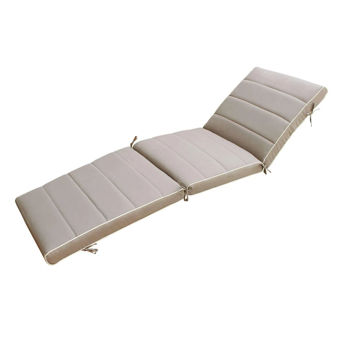 Cojín de poliéster desenfundable impermeable 185x57 cm para cuna de exterior - Tan