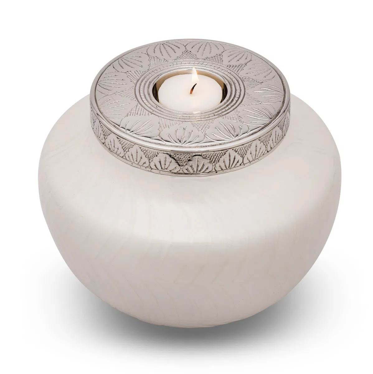 Urnas de cremación grandes para cenizas humanas – Urna decorativa para restos adultos masculinos o femeninos – Soporta hasta 220 libras – Hermosa urna de cremación nacarada – Urnas funerarias para