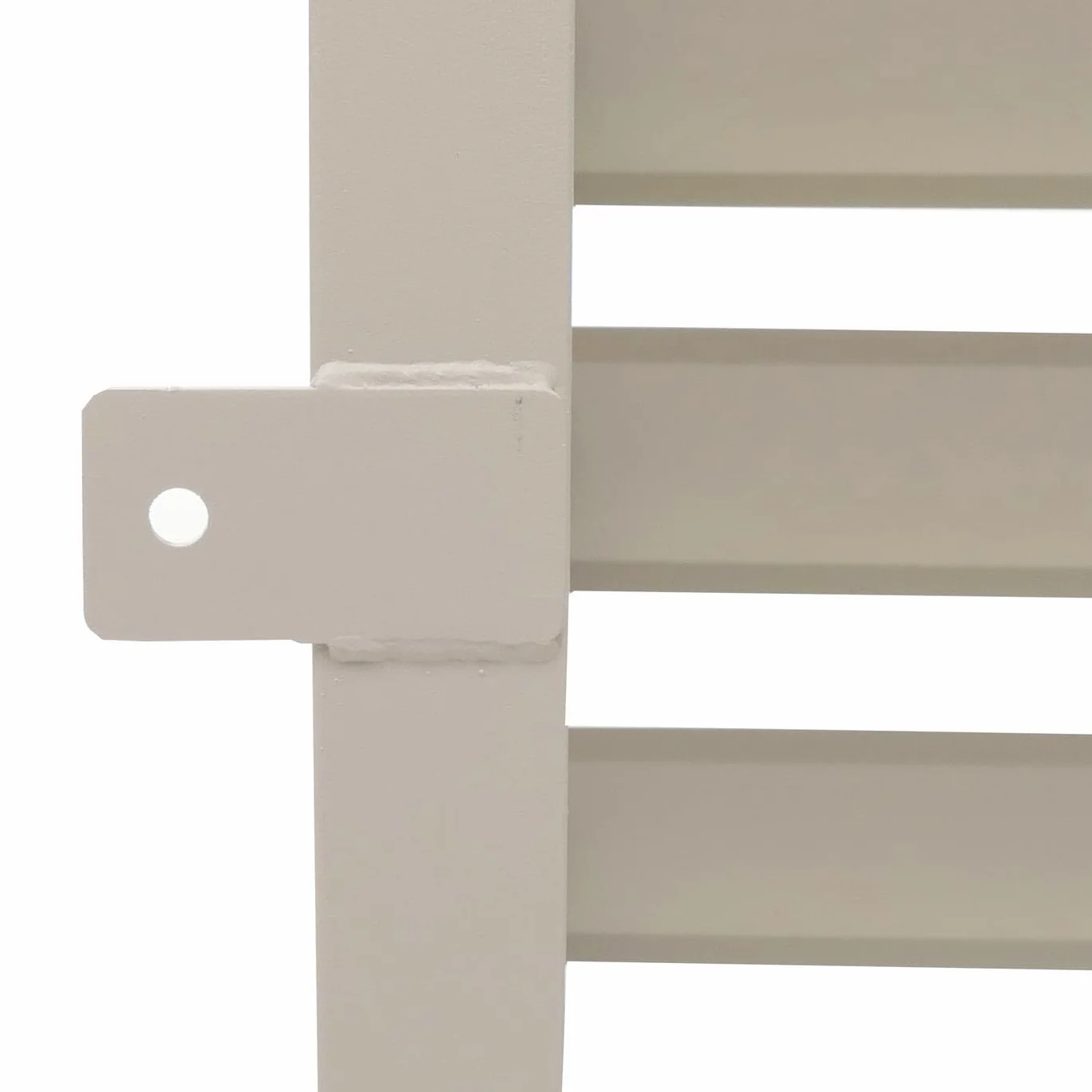 Mendler Revestimiento para aire acondicionado/bomba de calor HWC-O43, cubierta de rejilla protectora para jardinera, metal 80 x 90 x 38 cm – gris y blanco