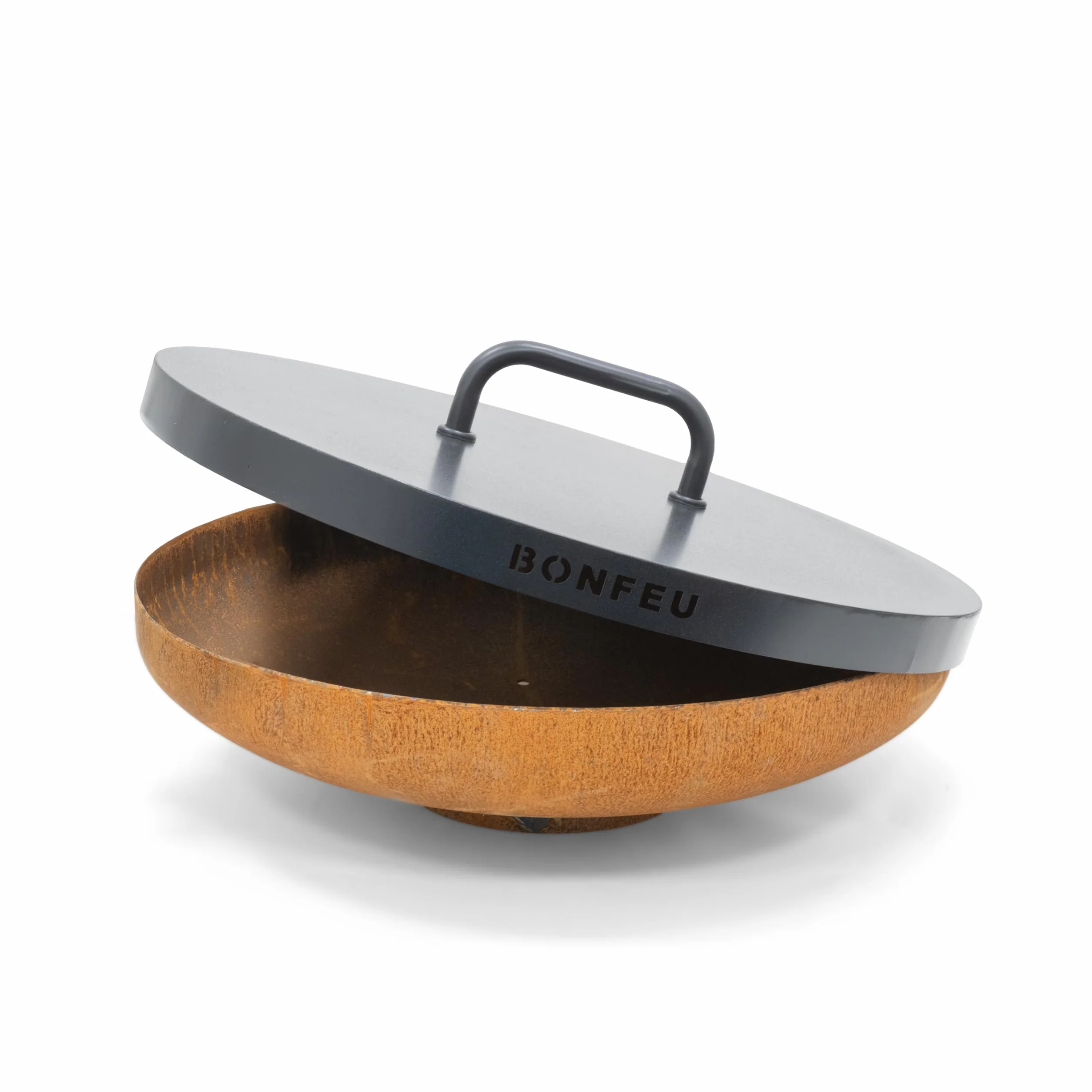 BonFeu Tapa para brasero – Negro Acero – Cubierta para brasero (Negro, Ø100 cm)
