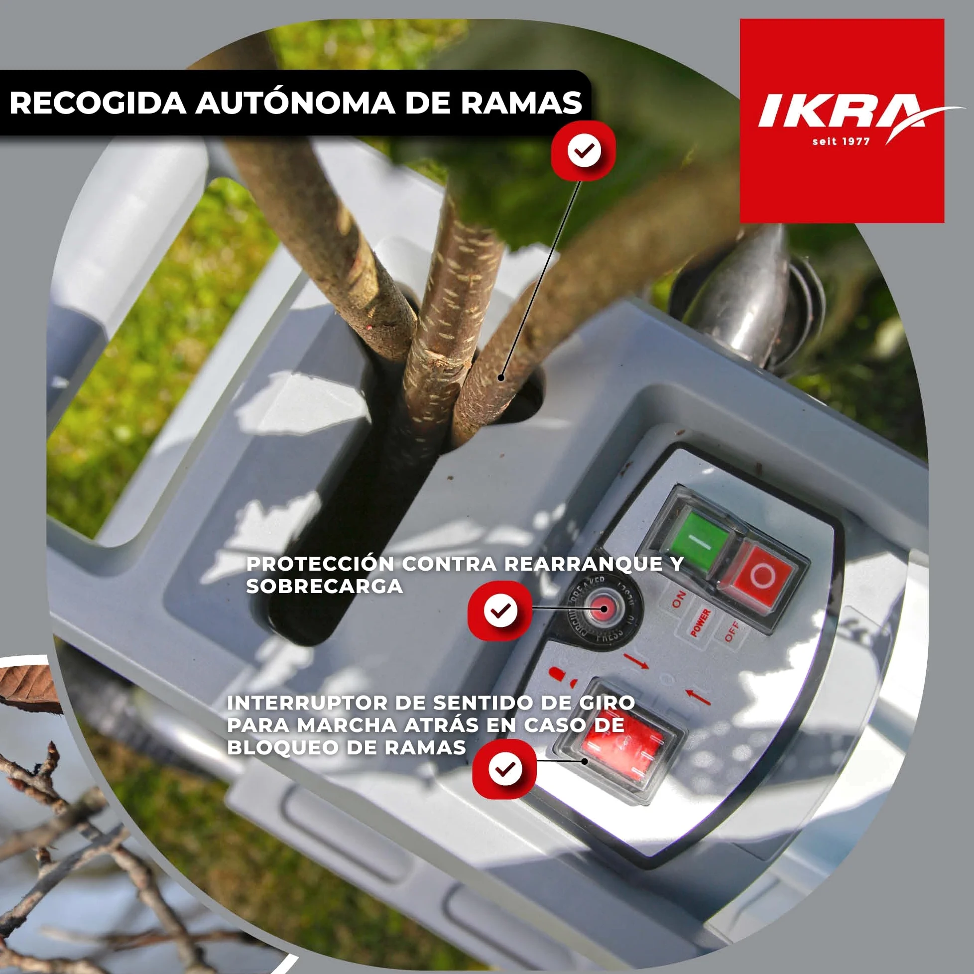 IKRA trituradora silenciosa eléctrica ILH2800, diámetro de ramas a 44mm