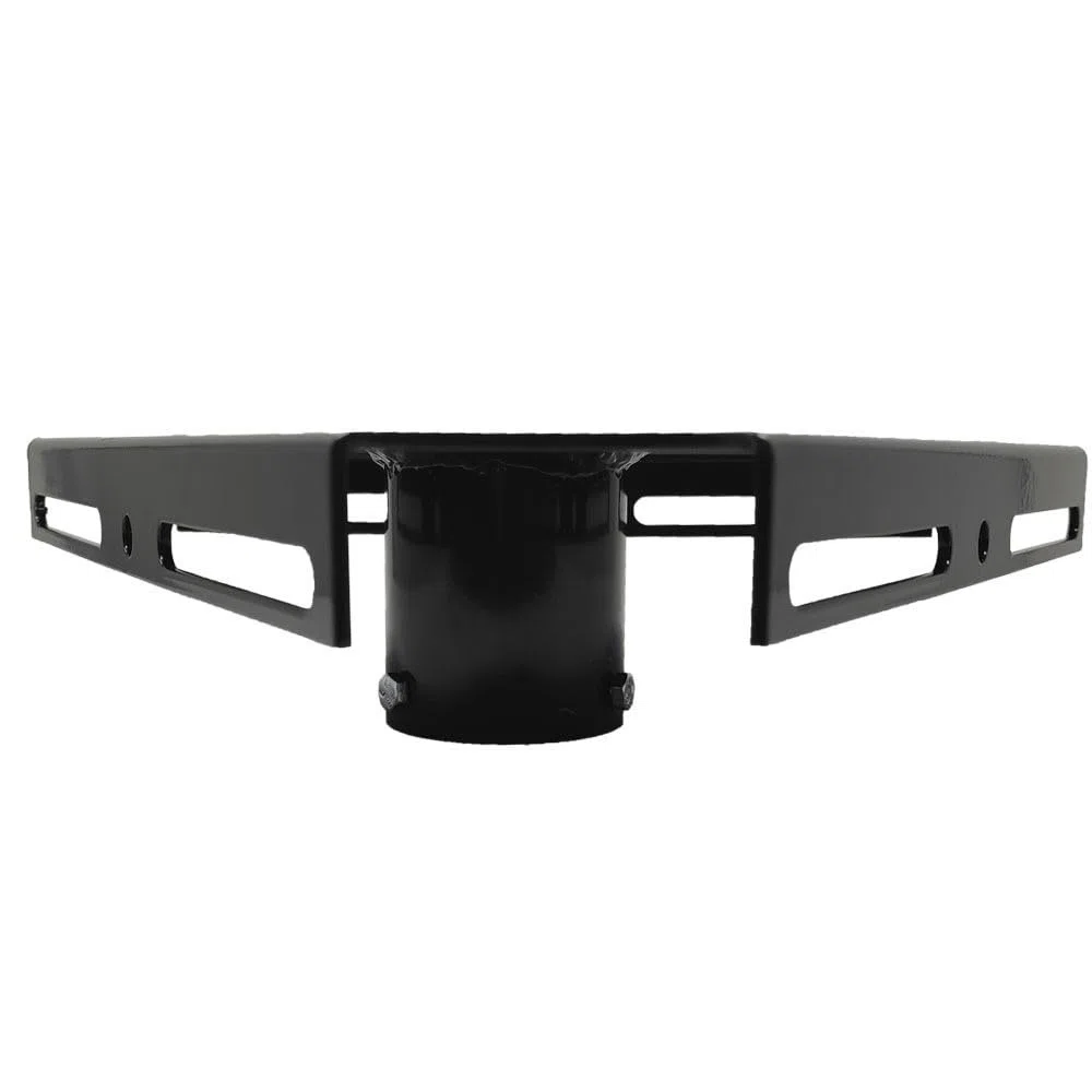 Soporte de Columna para 1, 2 o 3 Focos LED Exterior, Sujeción para Reflectores o Proyectores LED en Farola, fabricado en acero, ideal para iluminar grandes áreas (27CM)
