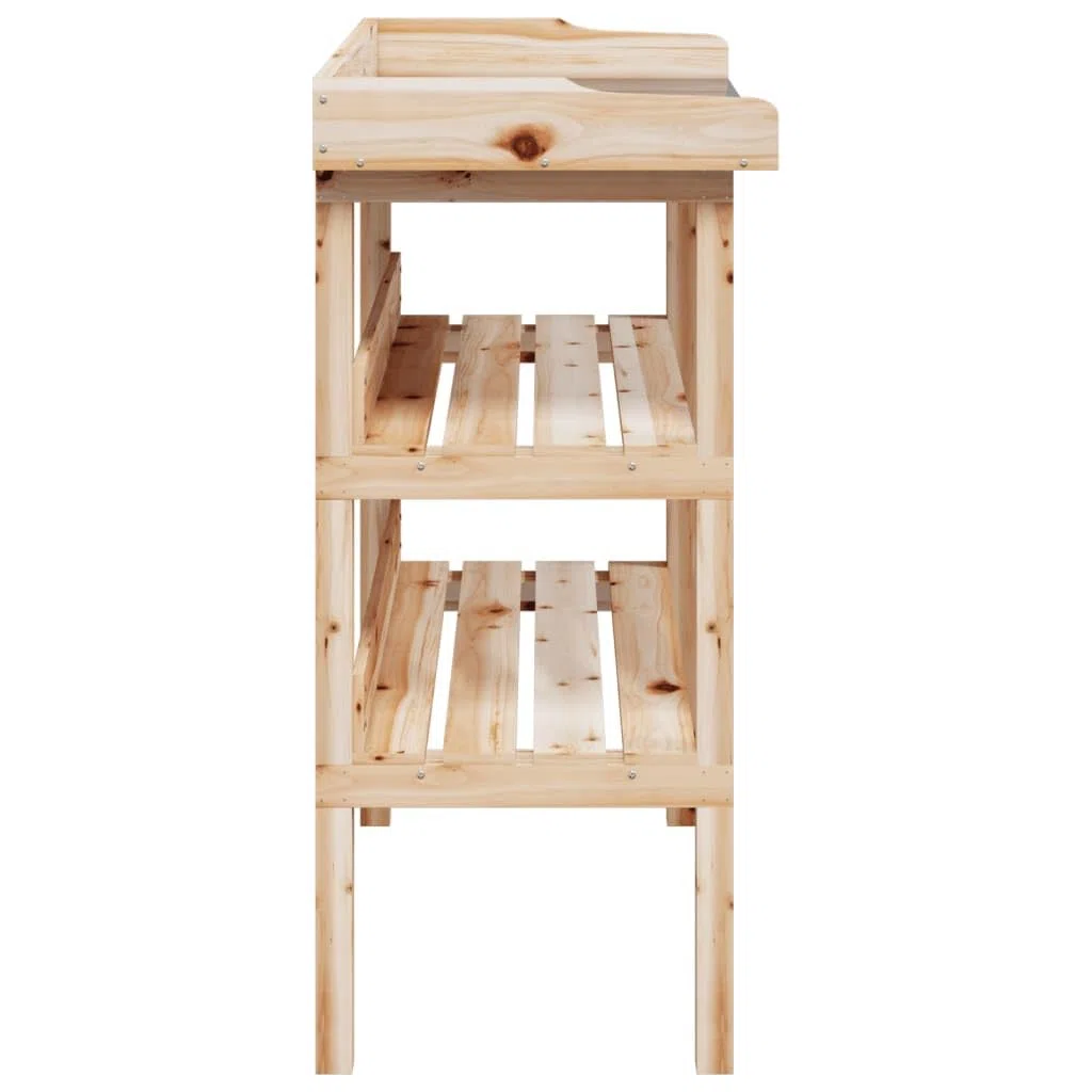 ShGaxin Mesa para Plantas con estantes Madera Maciza Abeto 78x38x82,5cm, Invernaderos Huerto, Banco De Trabajo De Jardinería, Banco De Trabajo para Macetas, Mesa De Jardinería - 156352