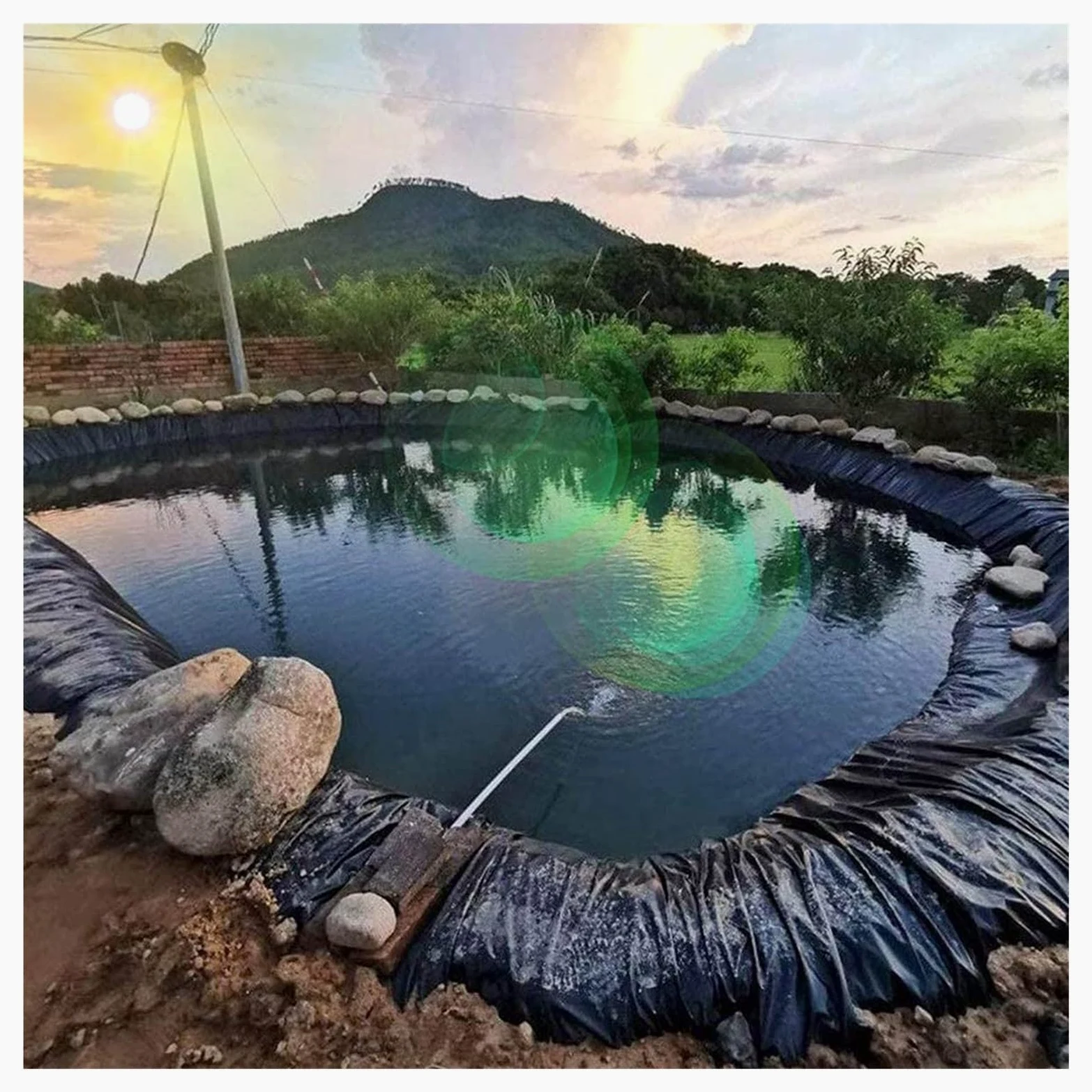 Lámina De PVC Lona Estanque Negro Revestimiento Estanque Resistente Estanques De Peces Revestimiento Preformado Membrana para Alberca De Jardín Fuentes Koi Pond Liner (Size : 15x20m)