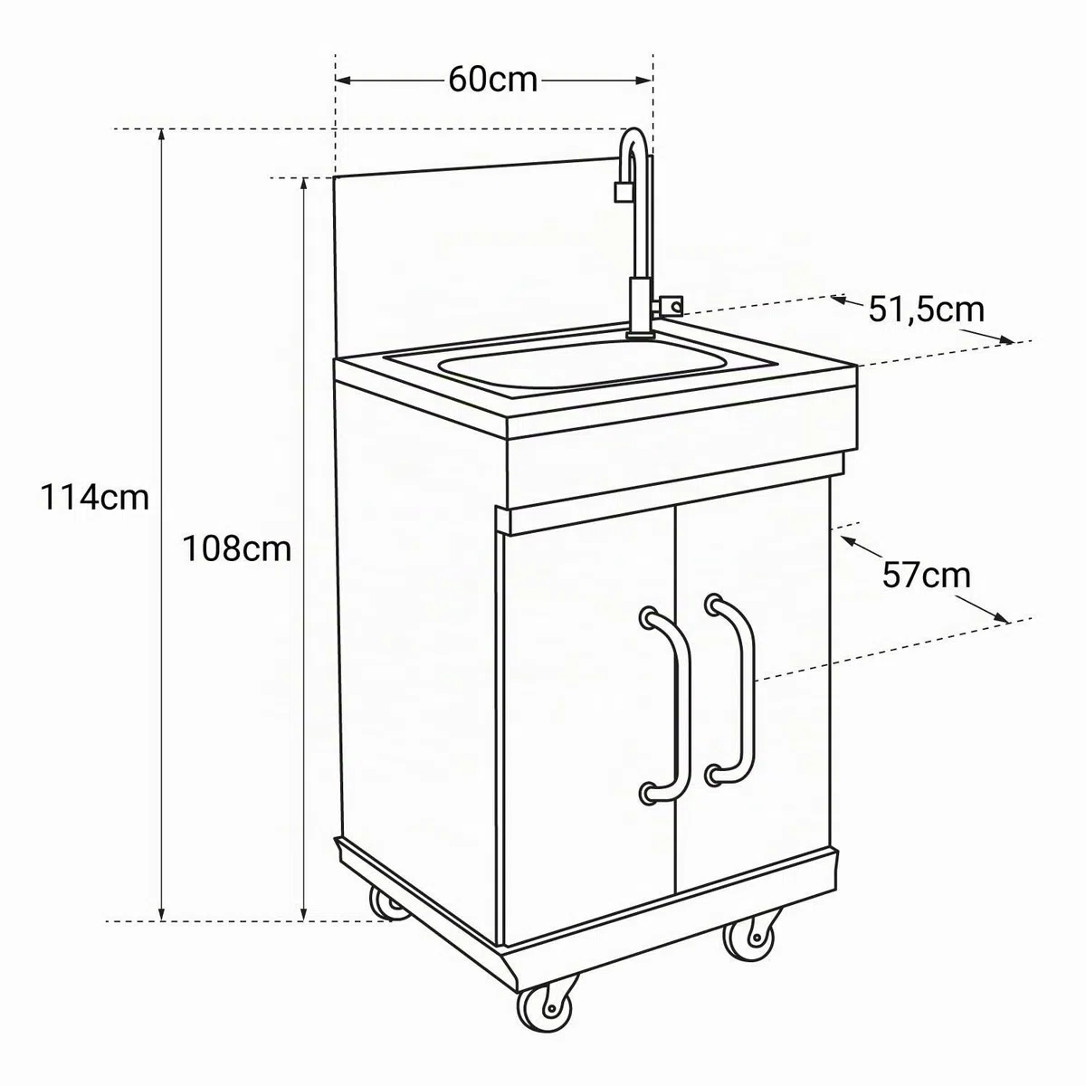 Cook'in Garden Happy Garden Mueble Auxiliar con Fregadero FIDGI
