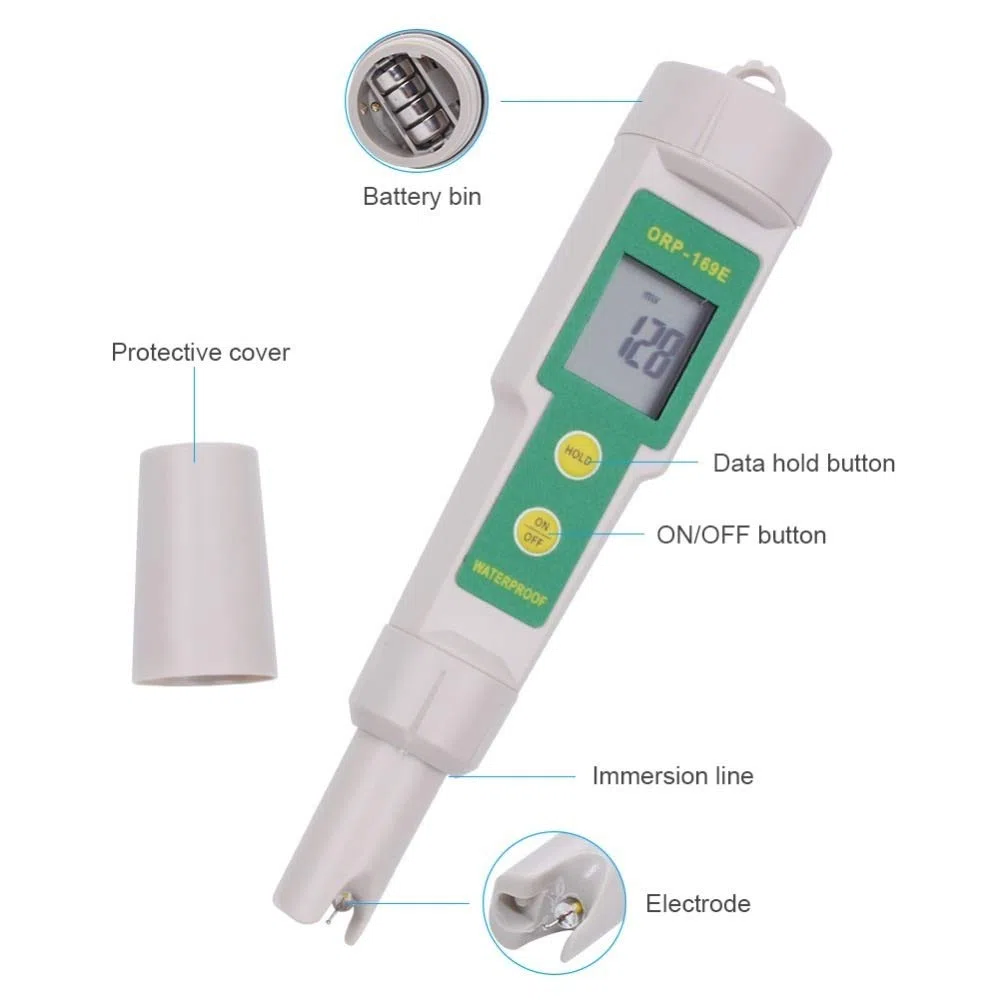 Redox probador ORP 169E / Impermeable potencial Redox Medidor ORP probador Positivo Negativo Y Medidor ORP