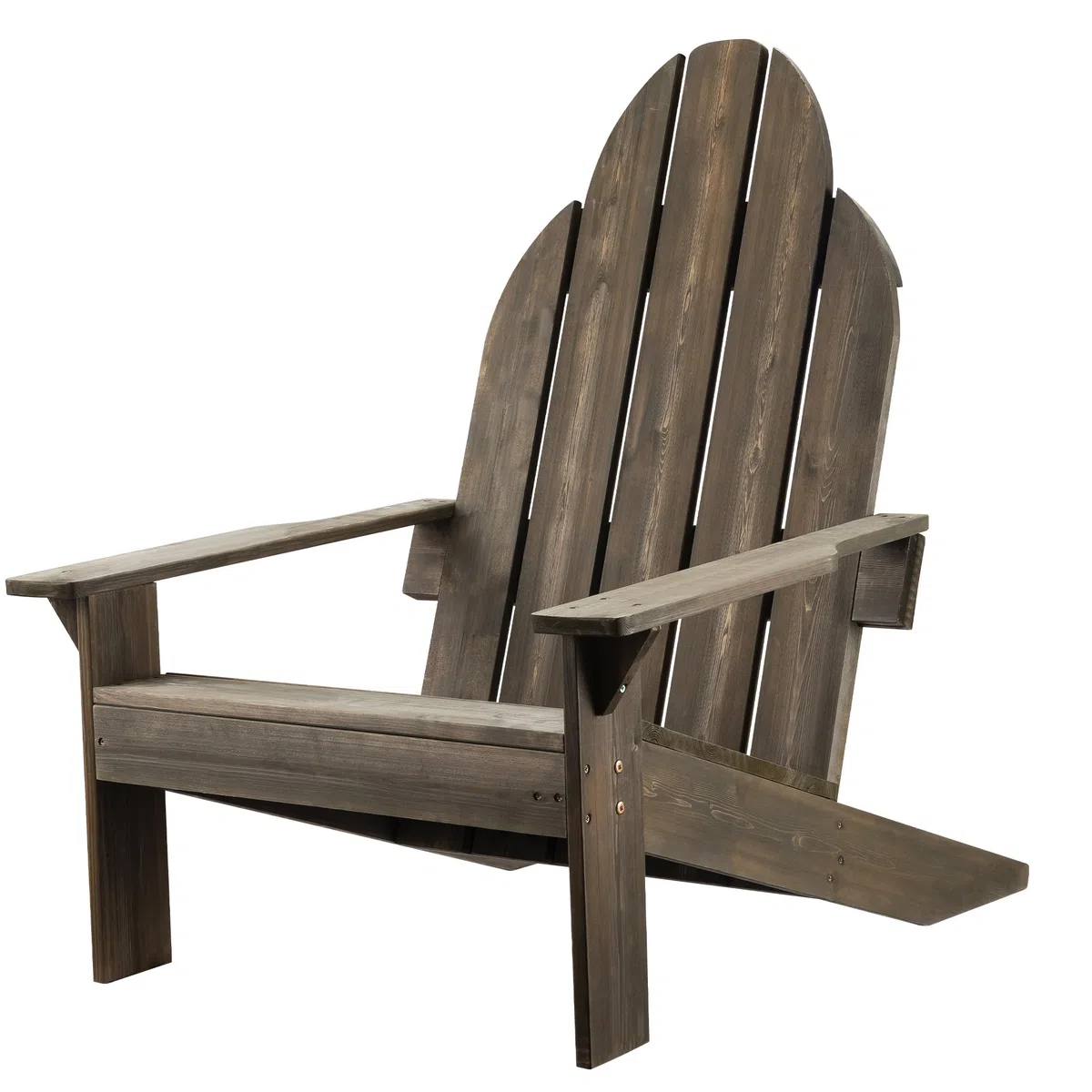 WilTec Silla de jardín Adirondack de Madera Maciza 89 x 72 x 92,5 cm - para Exterior, jardín - hasta 160 kg - ergonómica - de Pino - Muebles ajardinados macizos atemporales