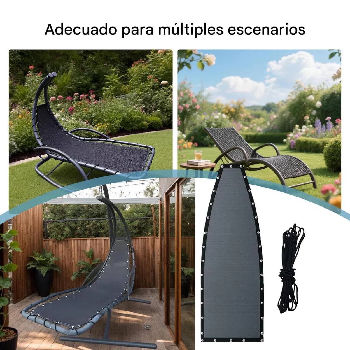 Tela de Repuesto para Hamaca | Tela De Repuesto para Asiento | Cubierta Sustitutoria para Jardín Balcón Terraza