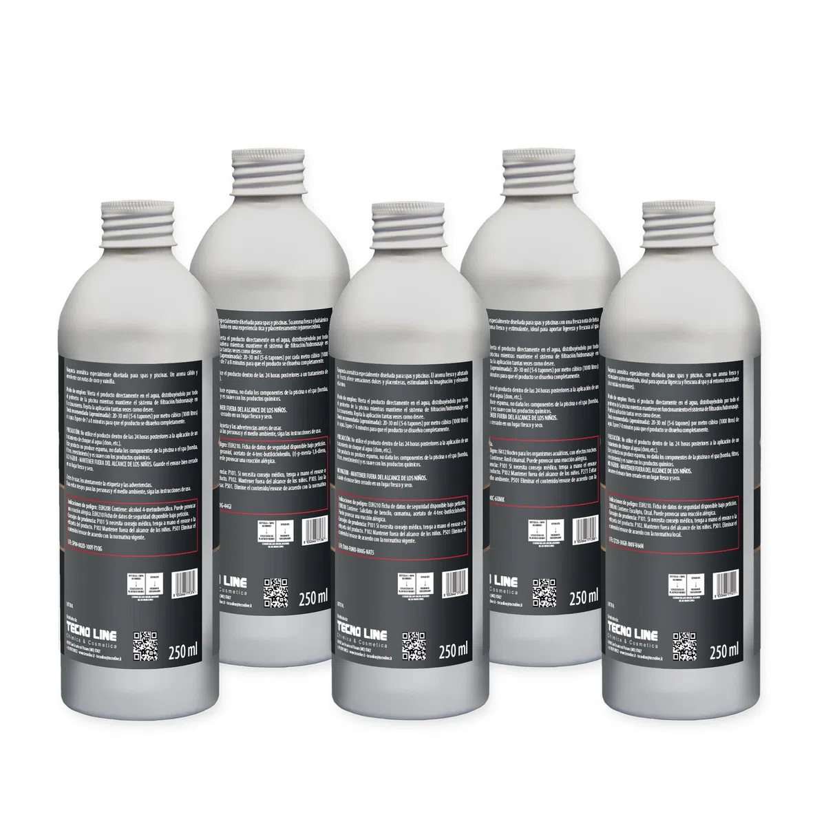 Set de Baño Idro Fragancias Aromáticas Concentradas para SPA 5 uds X 250 ml + Vaso Dosificador, Surtido de Fragancias para SPA y Whirlpool