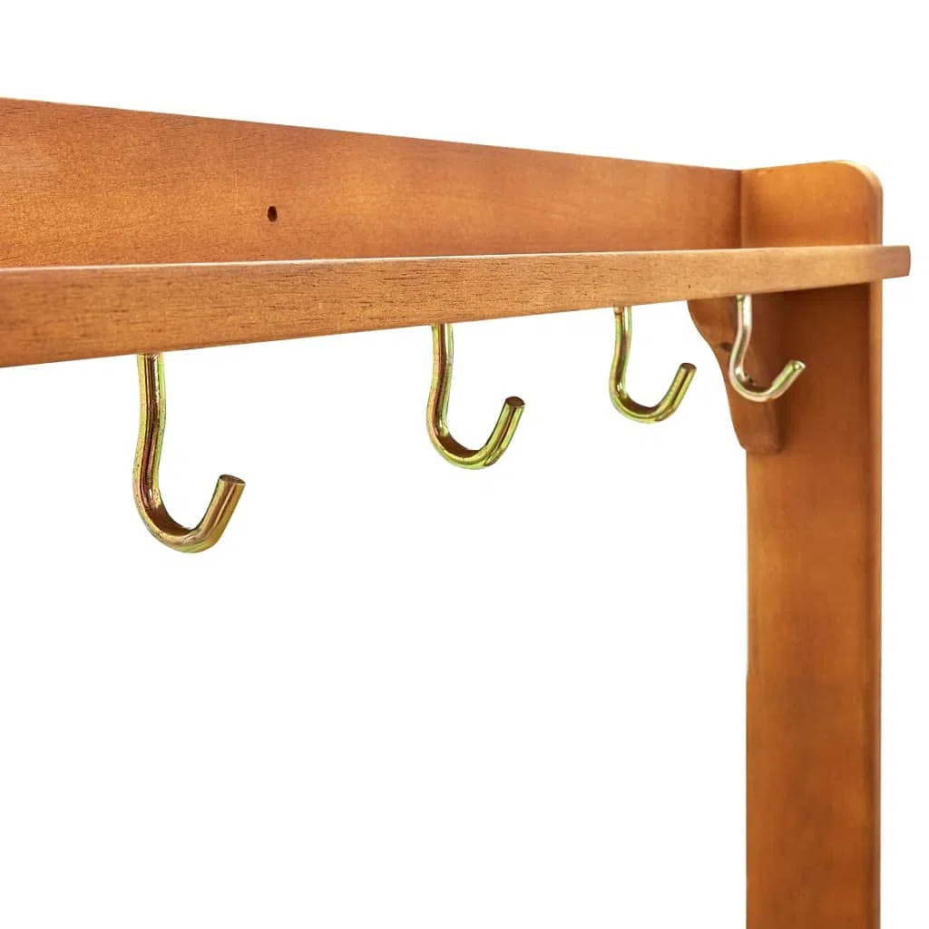 vidaXL Carrito de Cocina Jardín Mesita Ruedas Madera Acacia Maciza