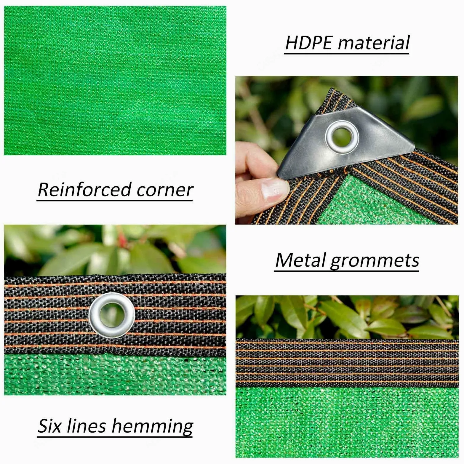 Malla De Sombreo Verde,Tela De Sombreo Para Plantas,Red De Sombra 90% Protección Solar,Lona De Malla Sombreadora Con Ojales,Toldo,Para Invernadero De Jardín,Personalizable,Green-6x8m(19.7*26.2ft)